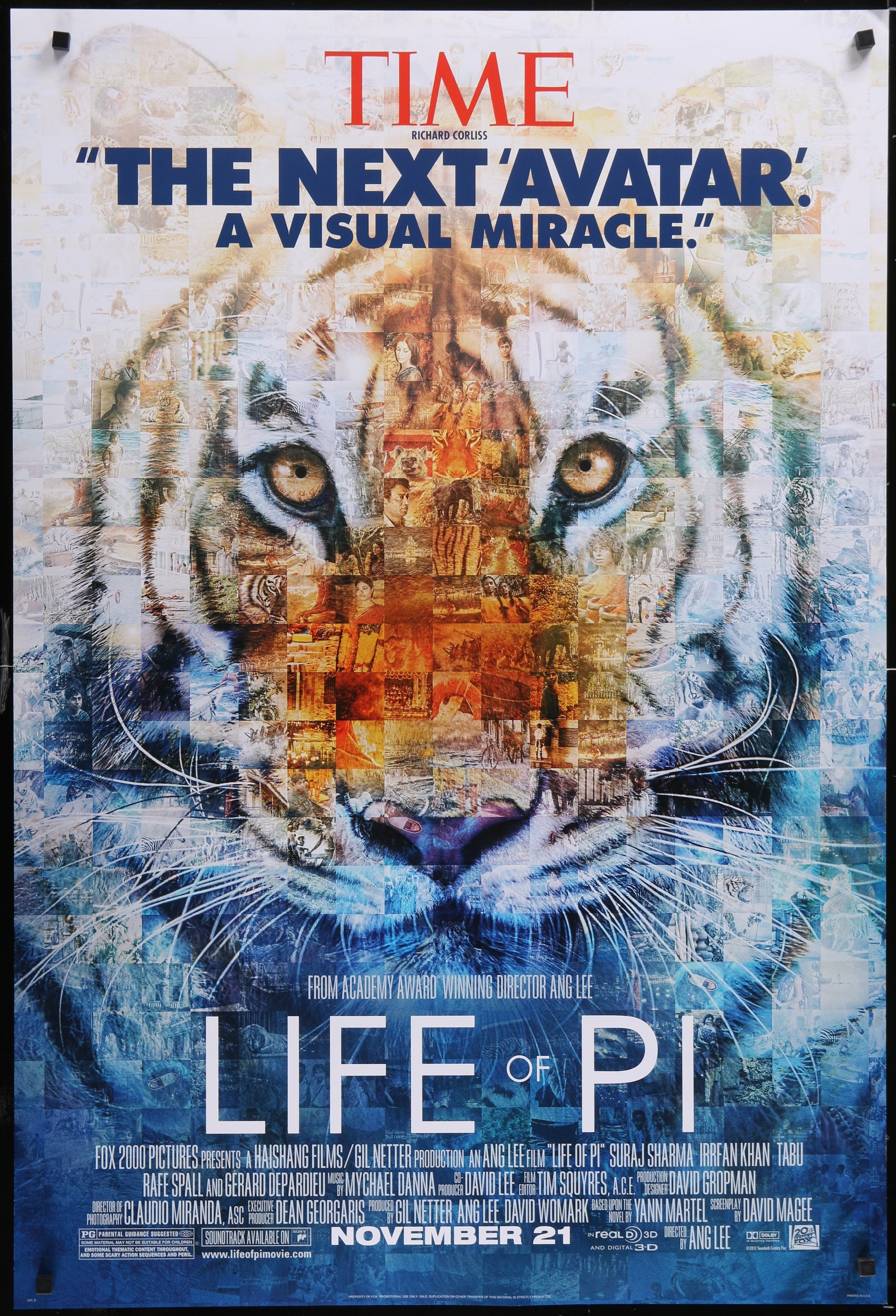Life Of Pi (2012) Original US One Sheet Movie Poster