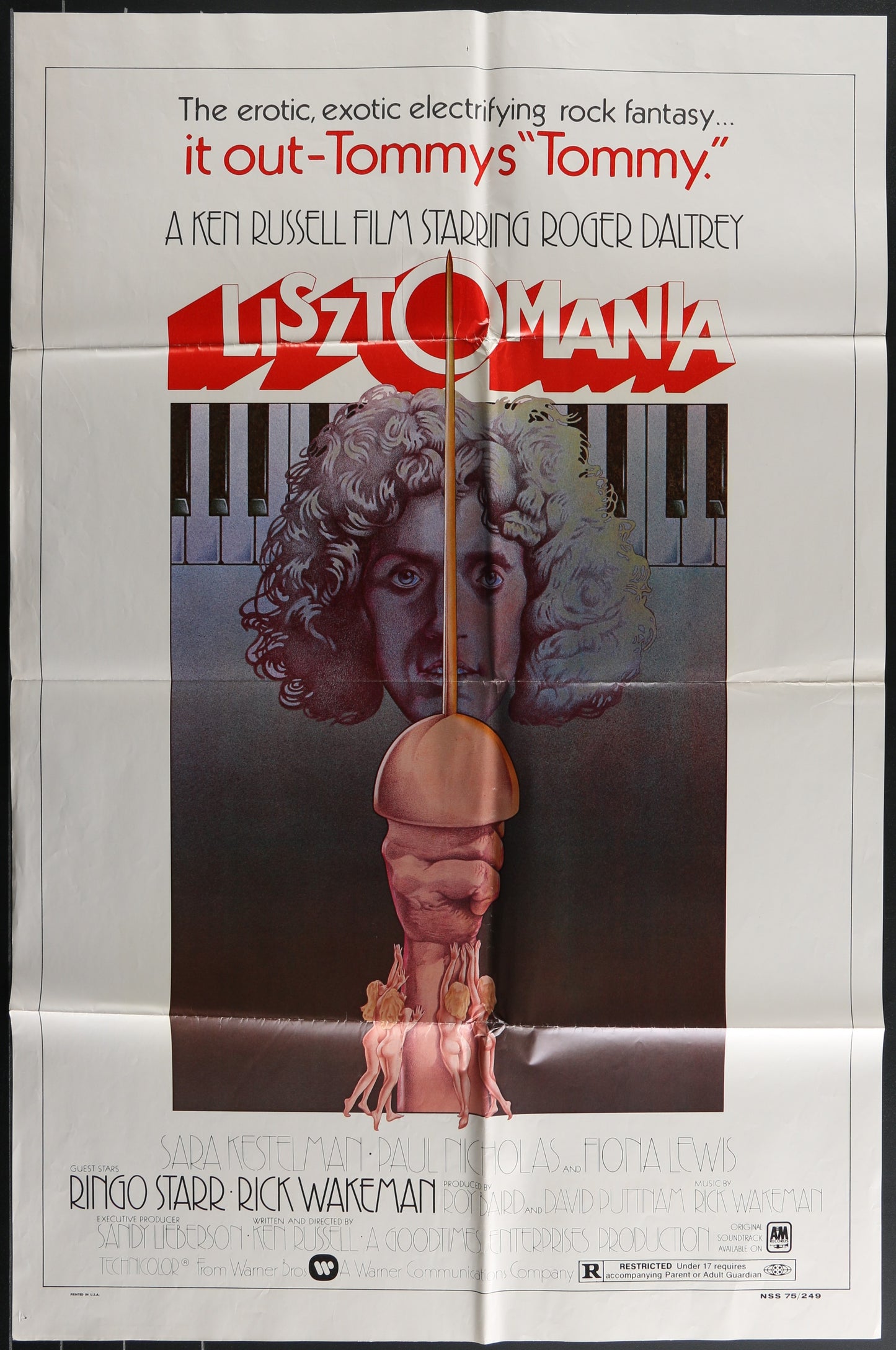 Lisztomania (1975) Original US One Sheet Movie Poster