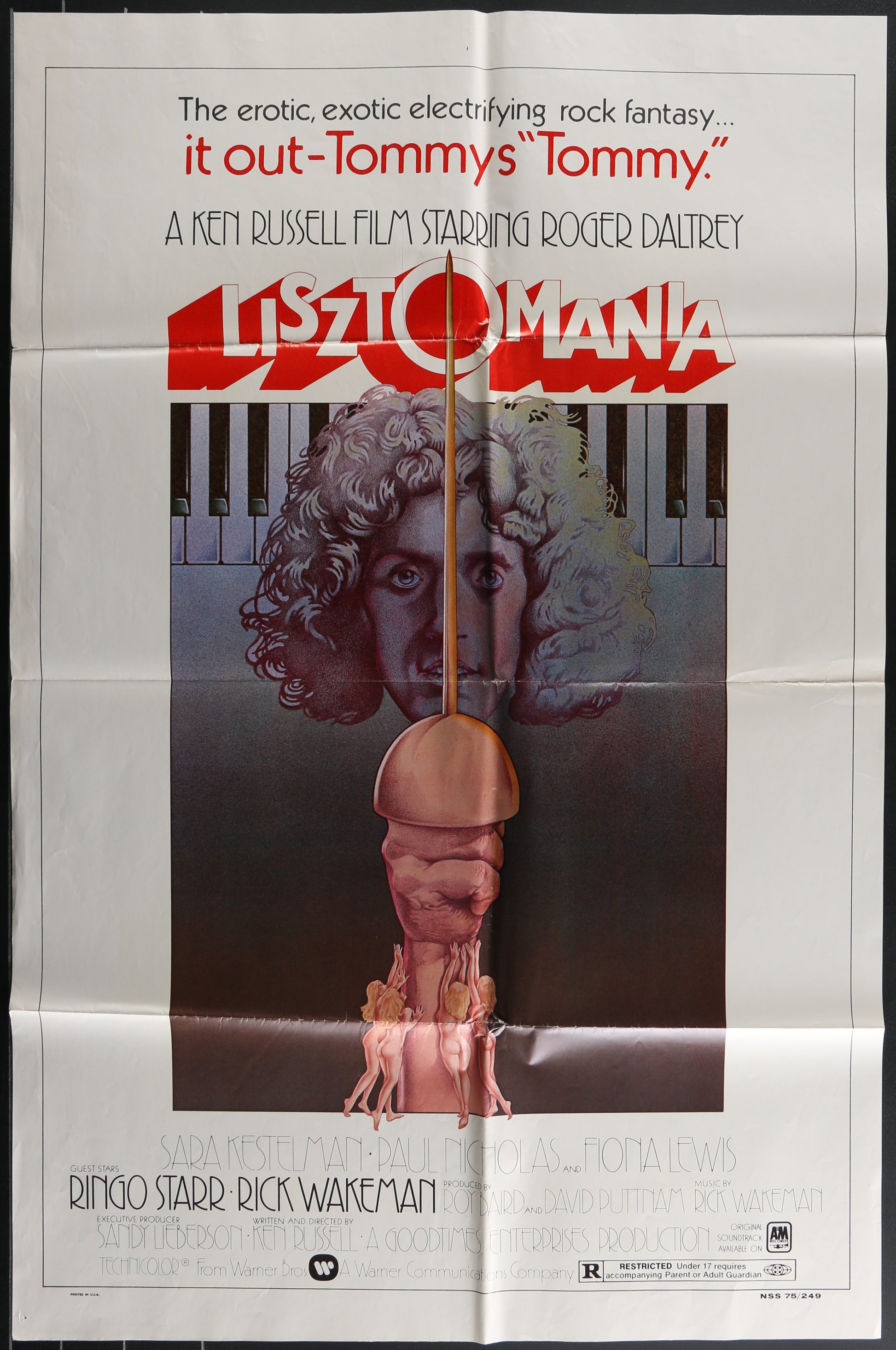 Lisztomania (1975) Original US One Sheet Movie Poster