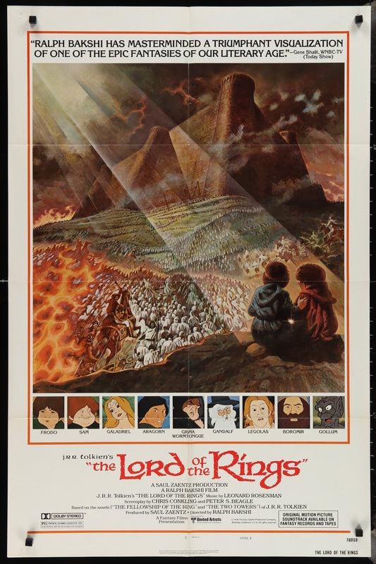 The Lord Of The Rings (1978) Original US One Sheet Movie Poster