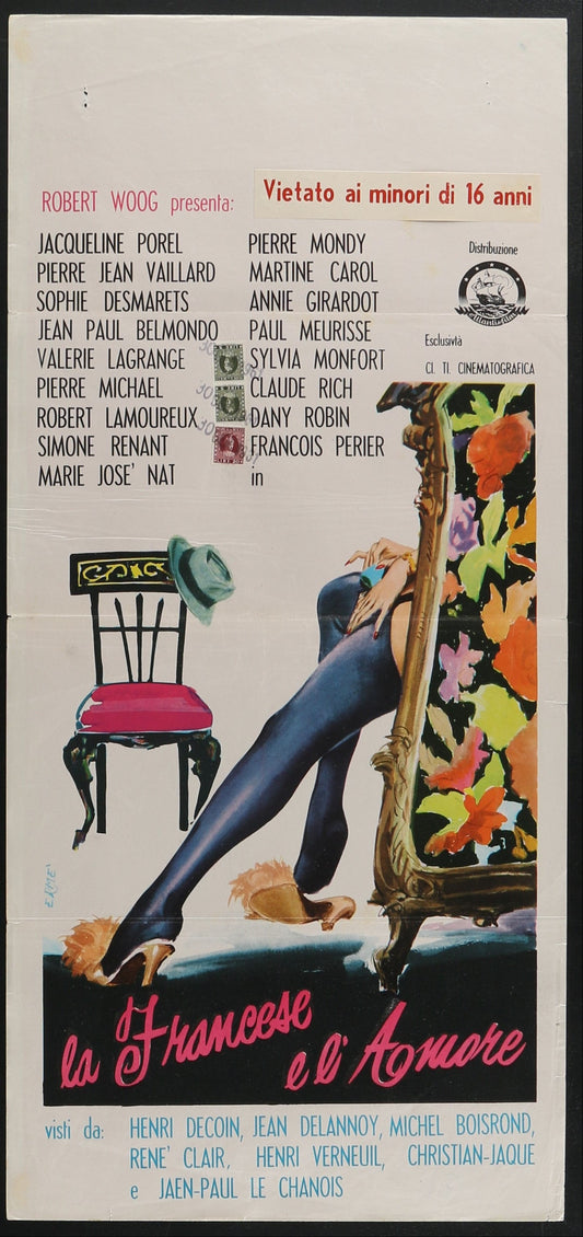 Love And The Frenchwoman (1960) Original Italian Locandina Movie Poster