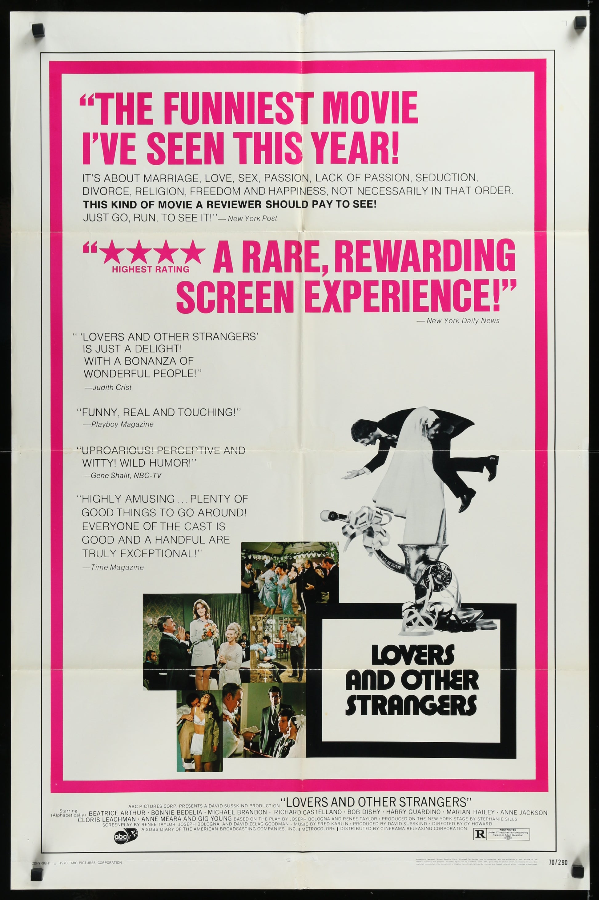 Lovers And Other Strangers (1970) Original US One Sheet Movie Poster 27 x 41