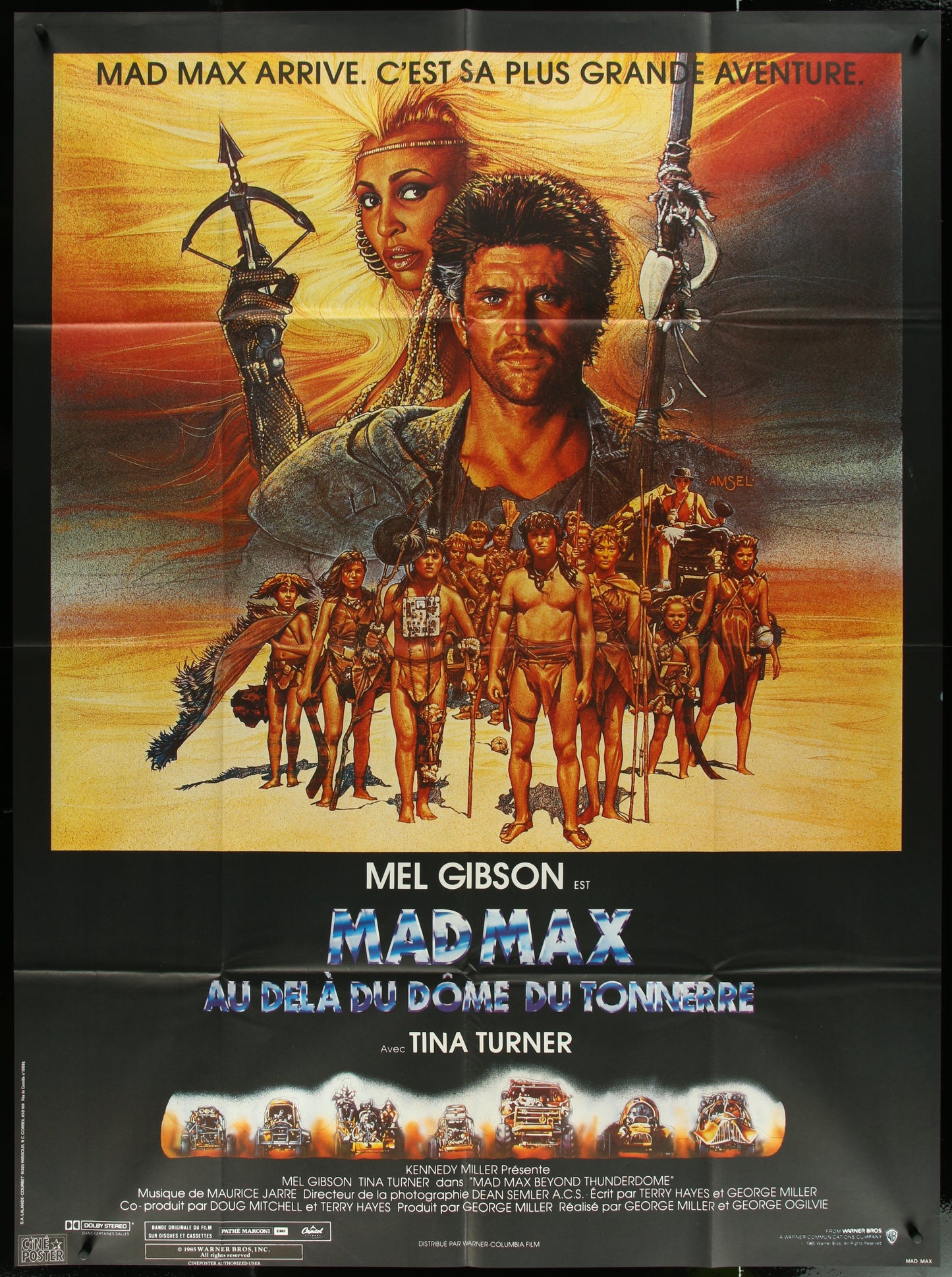 Mad Max - Beyond Thunderdome (1985) CinePoster Reproduction Movie Poster - Mel Gibson - Tina Turner