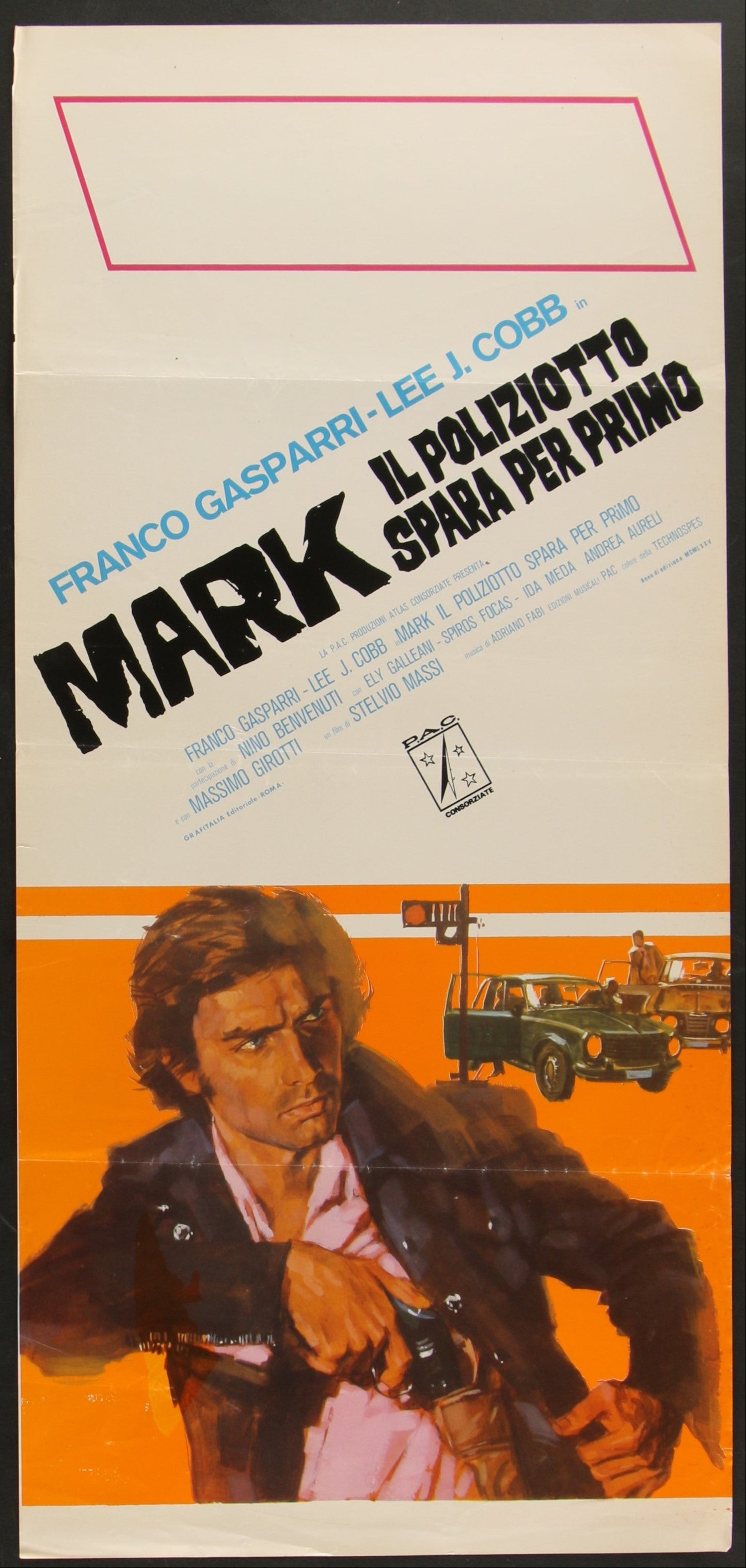 Mark Shoots First (1975) Original Italian Locandina Movie Poster