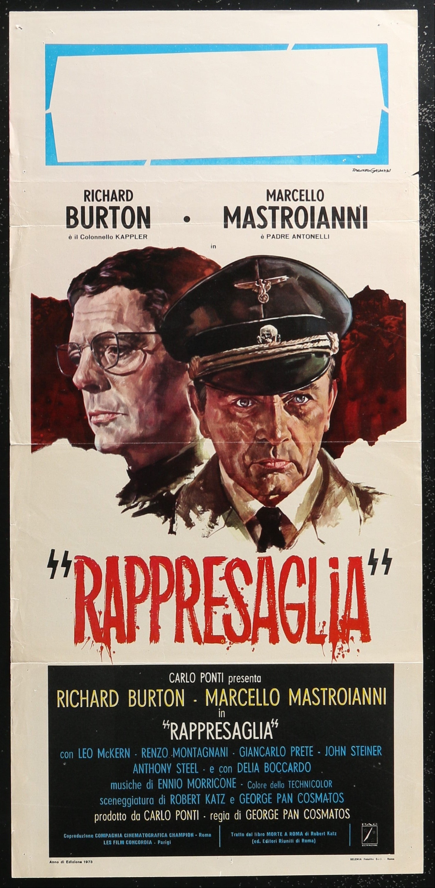 Massacre in Rome (1973) Original Italian Locandina Movie Poster 33 x 70 cm