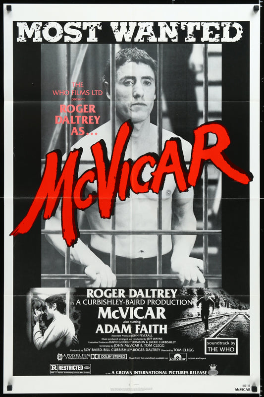 McVicar (1981) Original US One Sheet Movie Poster