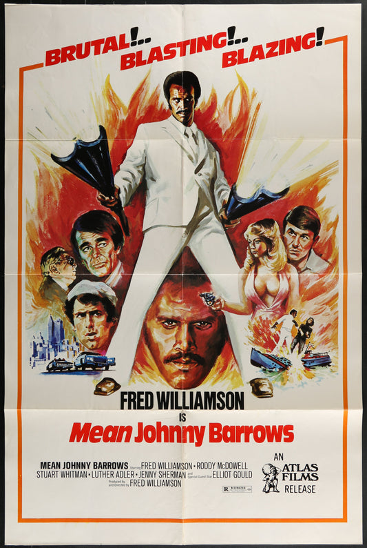 Mean Johnny Barrows (1976) Original US One Sheet Movie Poster