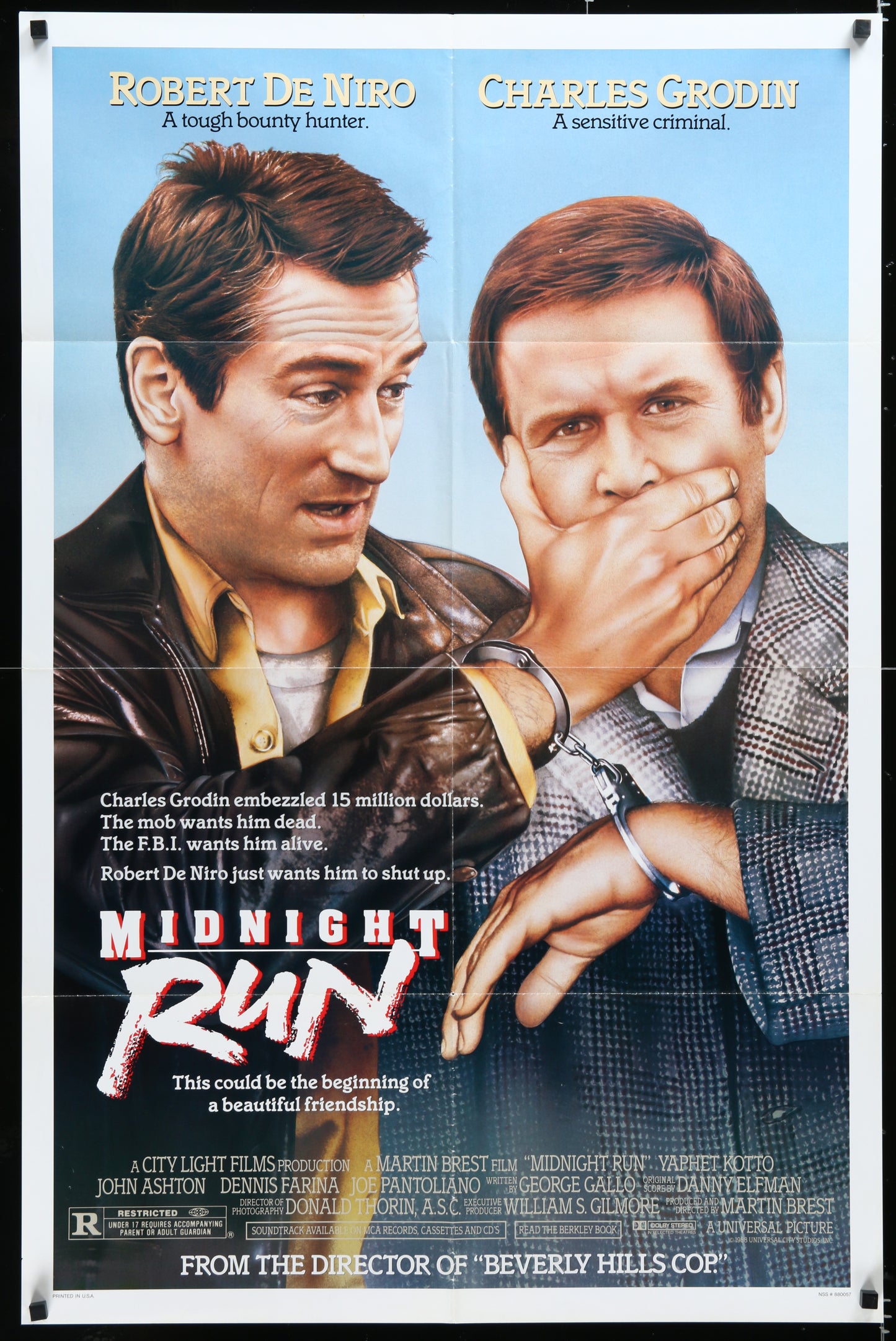 Midnight Run (1988) Original US One Sheet Movie Poster