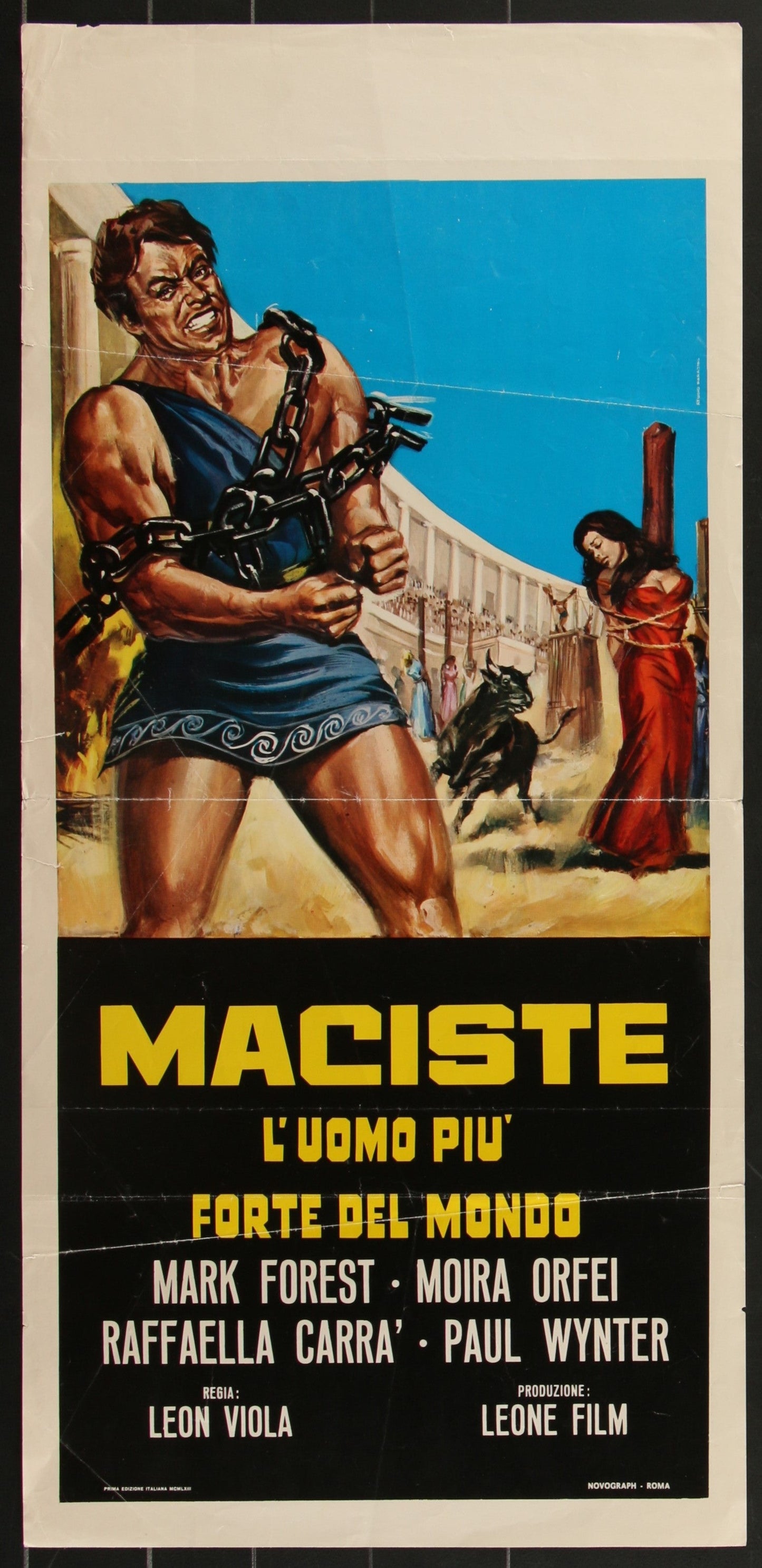 Mole Men Against the Son of Hercules (1961) Original Italian Locandina Movie Poster