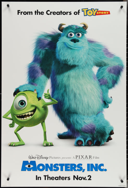 Monsters, Inc (2001) Original US One Sheet Movie Poster