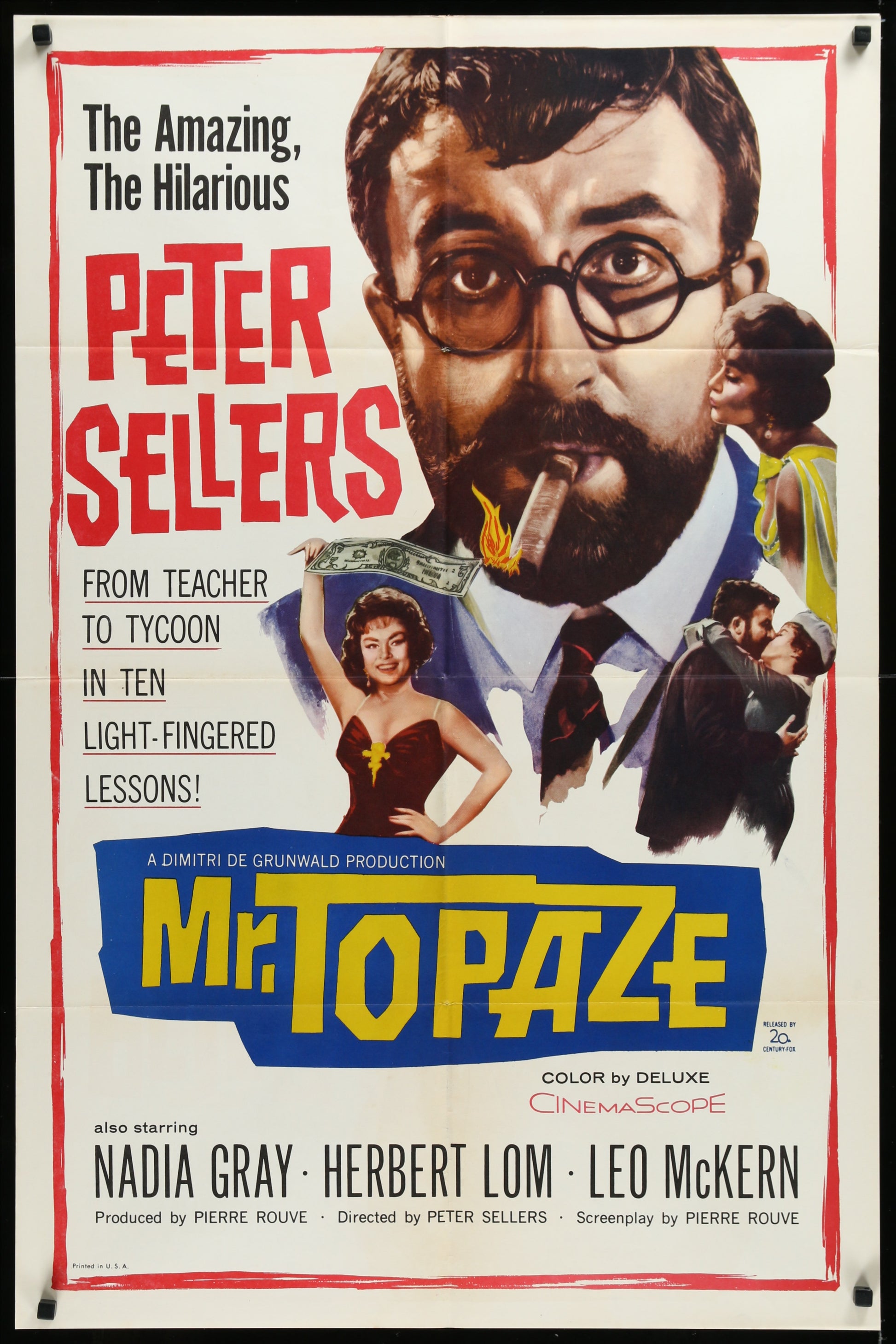 Mr. Topaze (1962) Original US One Sheet Movie Poster