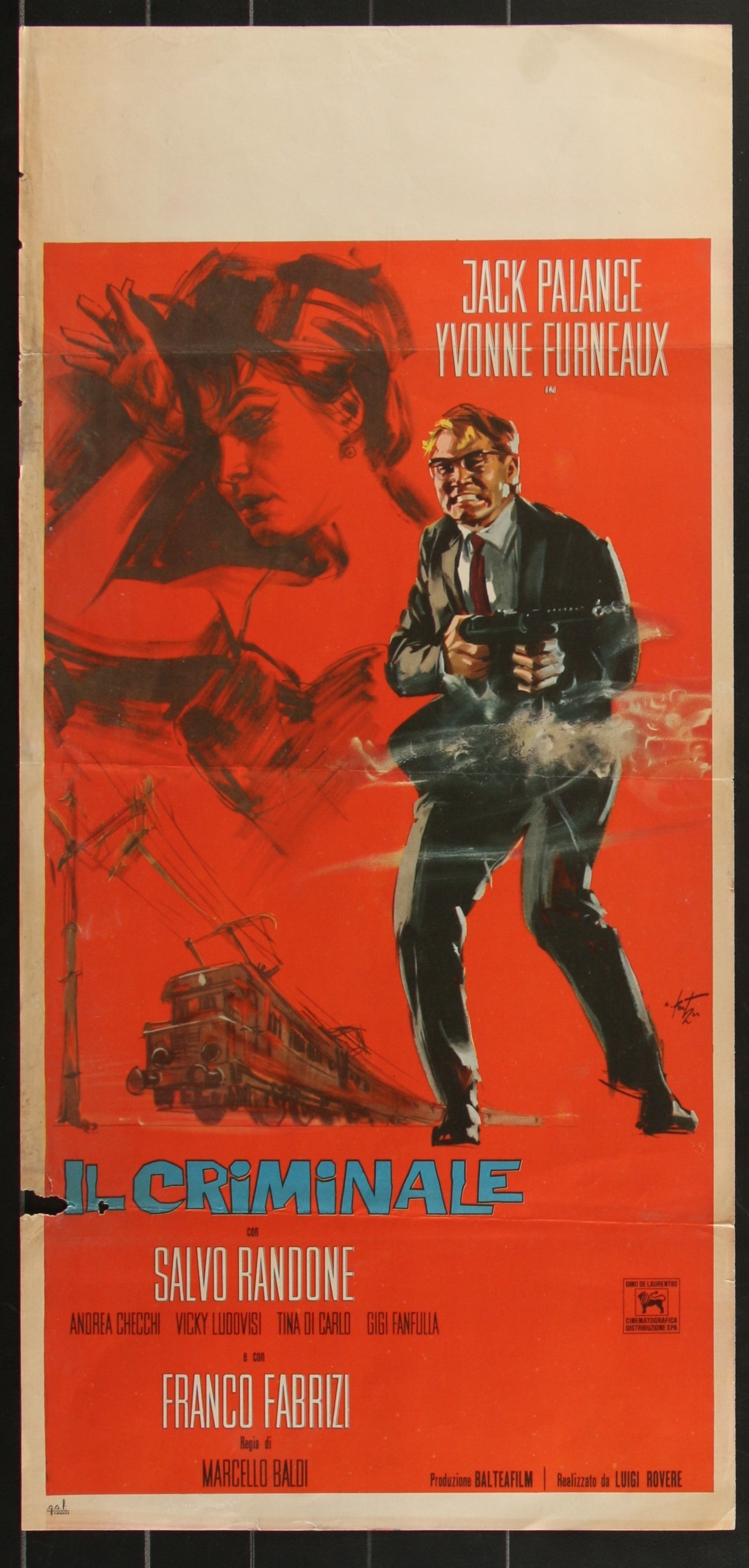 Night Train to Milan (1962) Original Italian Locandina Movie Poster