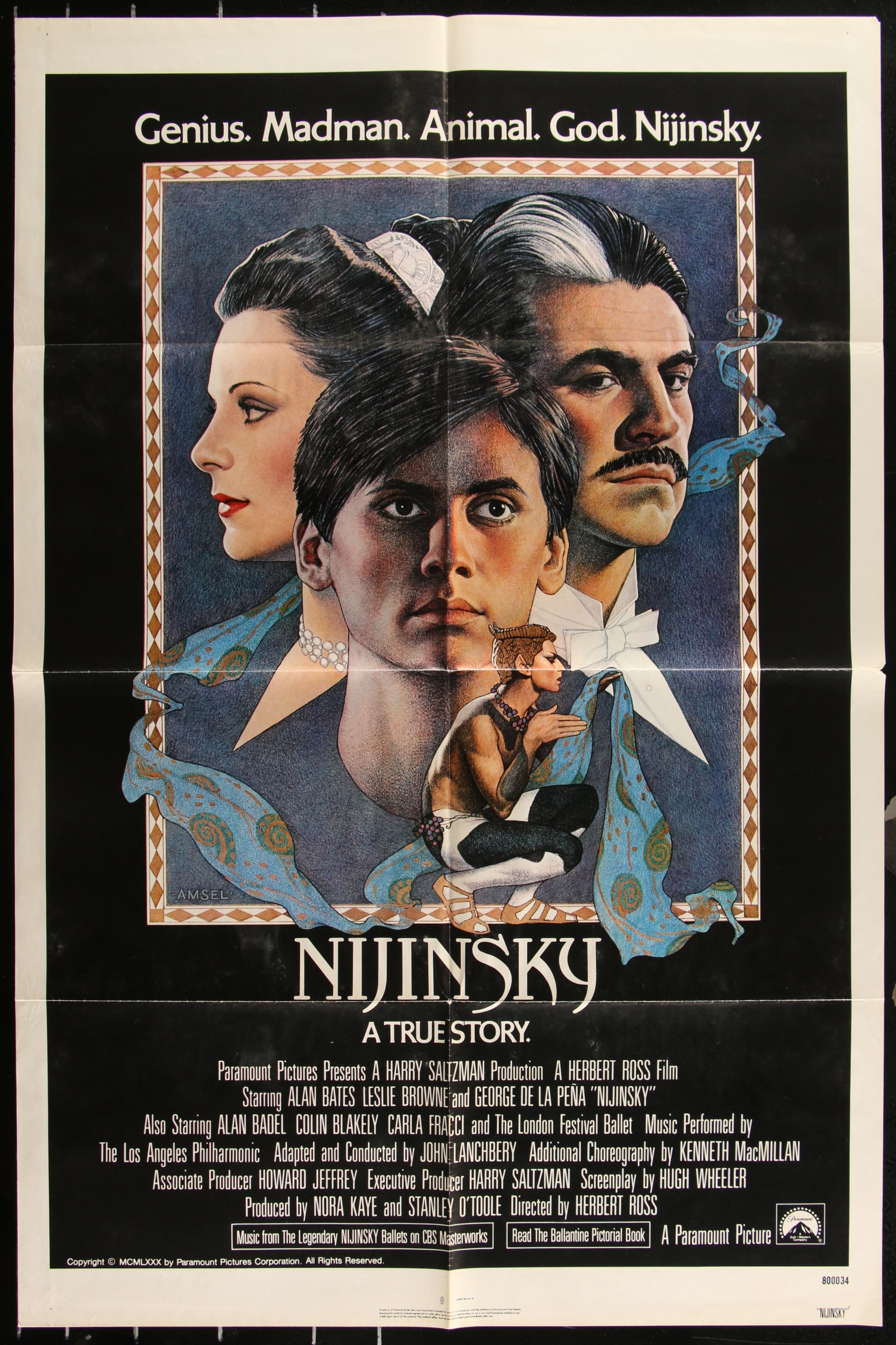 Nijinsky (1980) Original US One Sheet Movie Poster 27 x 41
