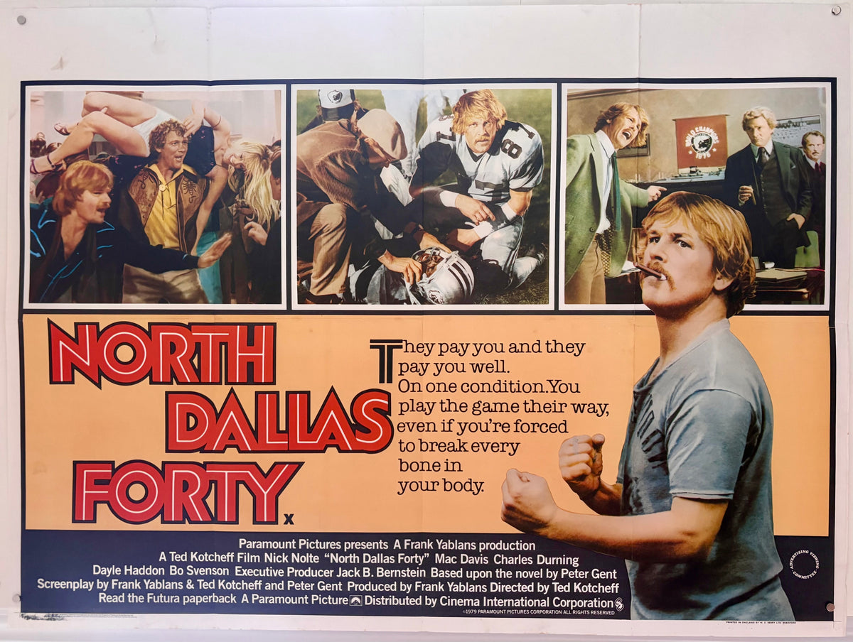 North Dallas Forty (1979) Original UK Quad Movie Poster - Nick Nolte