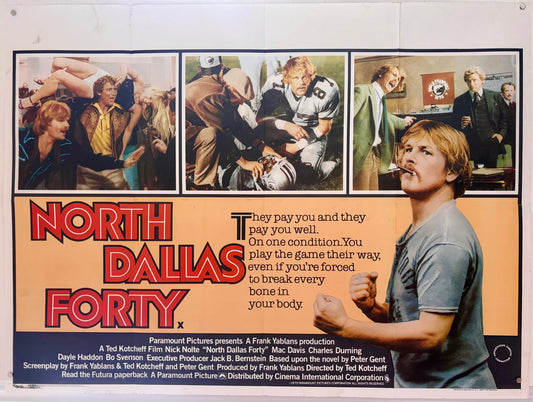 North Dallas Forty (1979) Original UK Quad Movie Poster - Nick Nolte