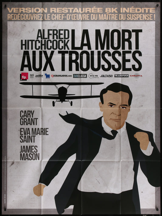 North by Northwest (2014 RR) Original French Grande Movie Poster 117 x 157 cm