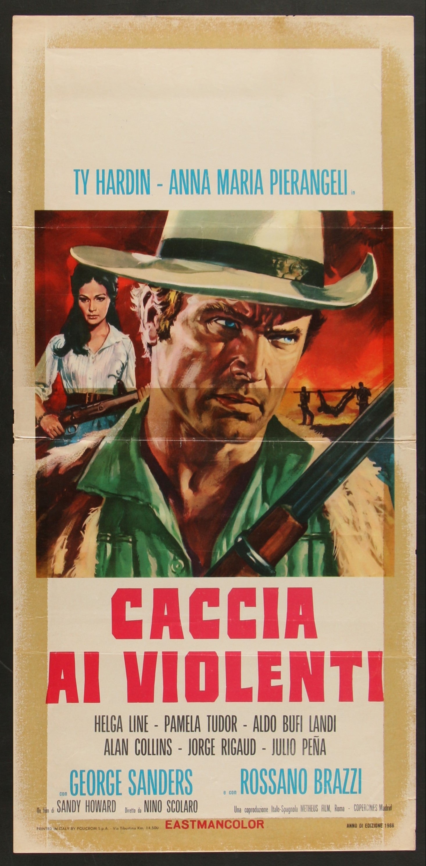 One Step To Hell (1967) Original Italian Locandina Movie Poster