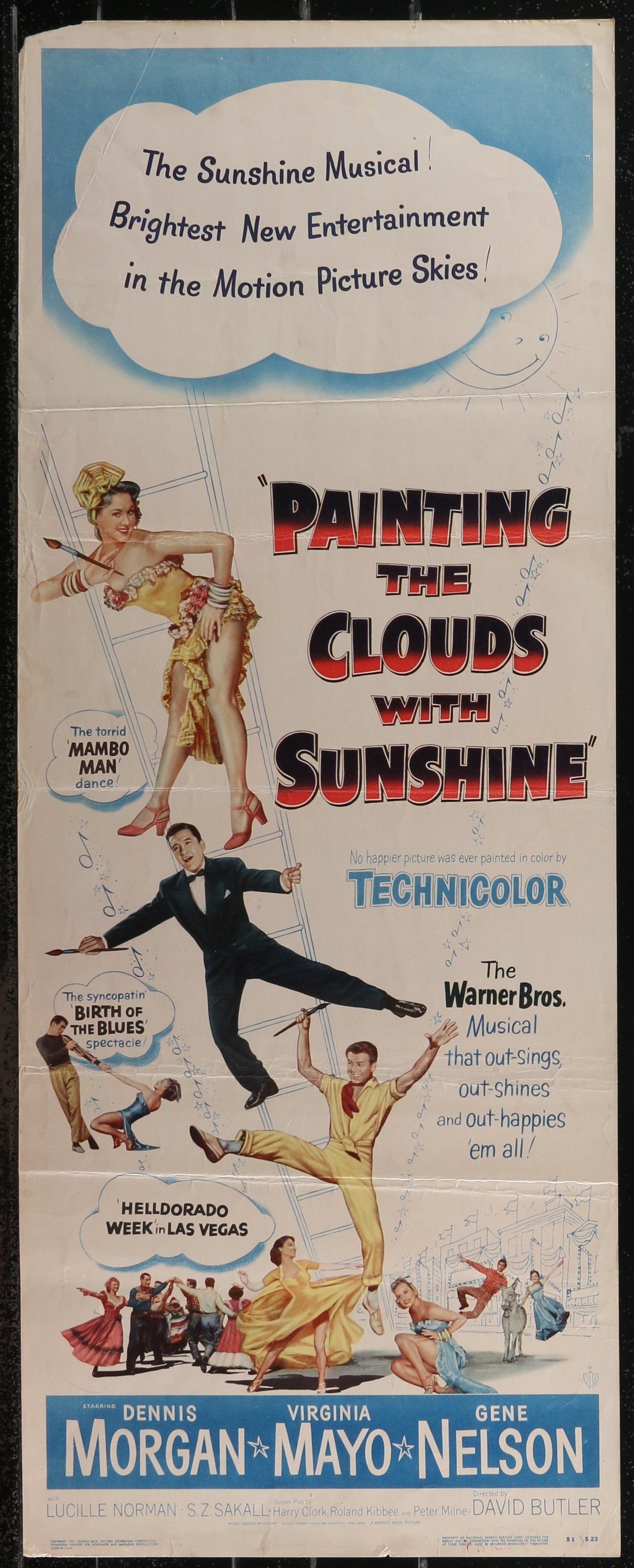 Painting the Clouds with Sunshine (1951) Original US Insert Movie Poster