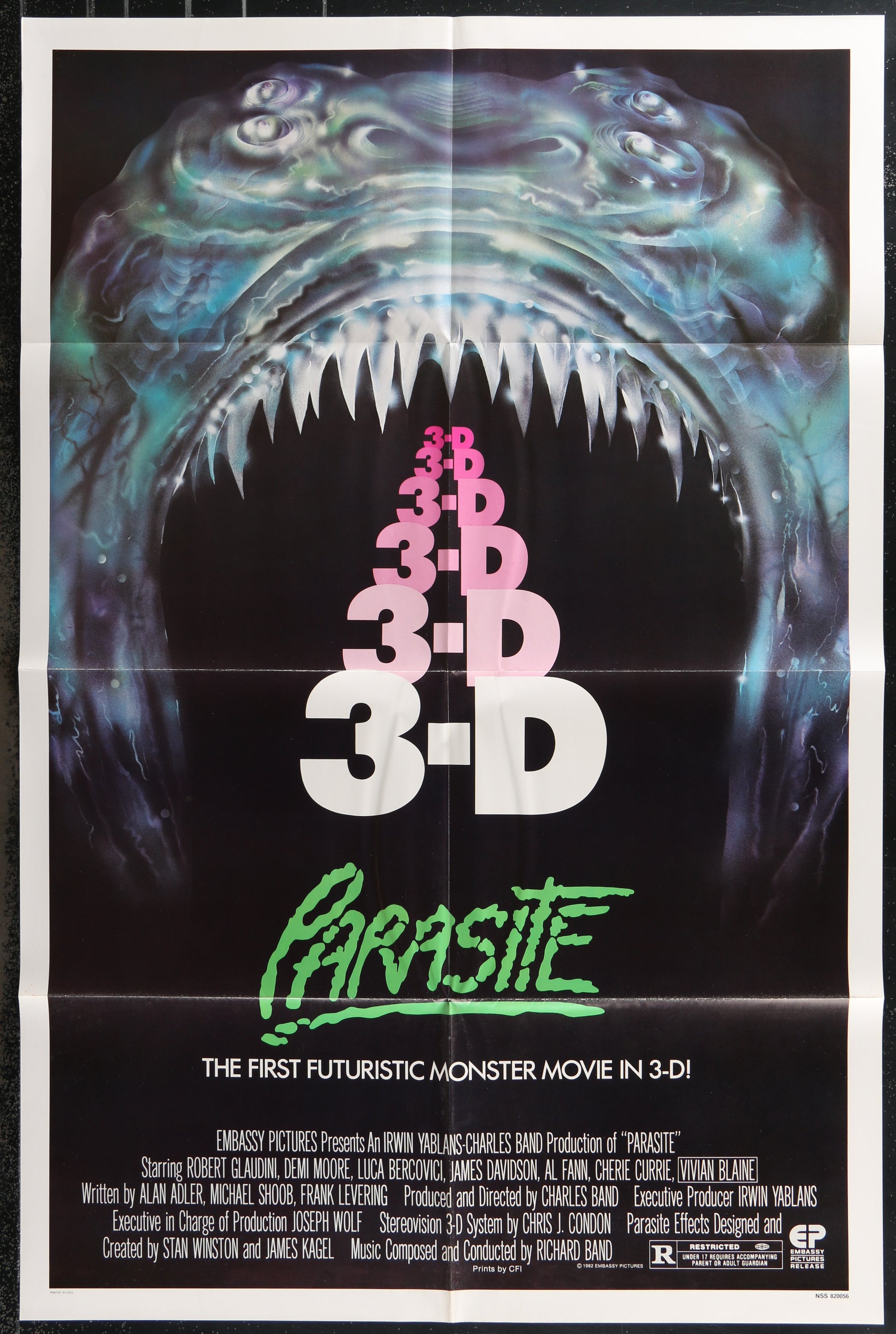 Parasite (1982) Original US One Sheet Movie Poster 27x41