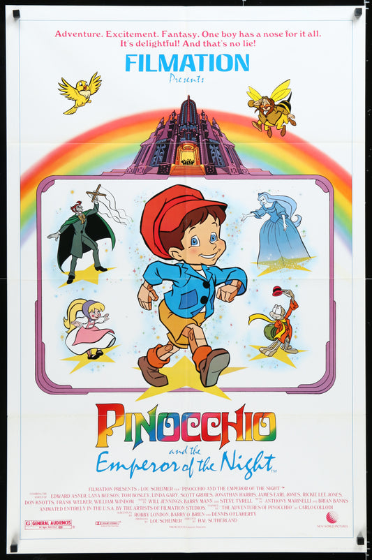 Pinocchio And The Emperor Of The Night (1987) Original US One Sheet Movie Poster