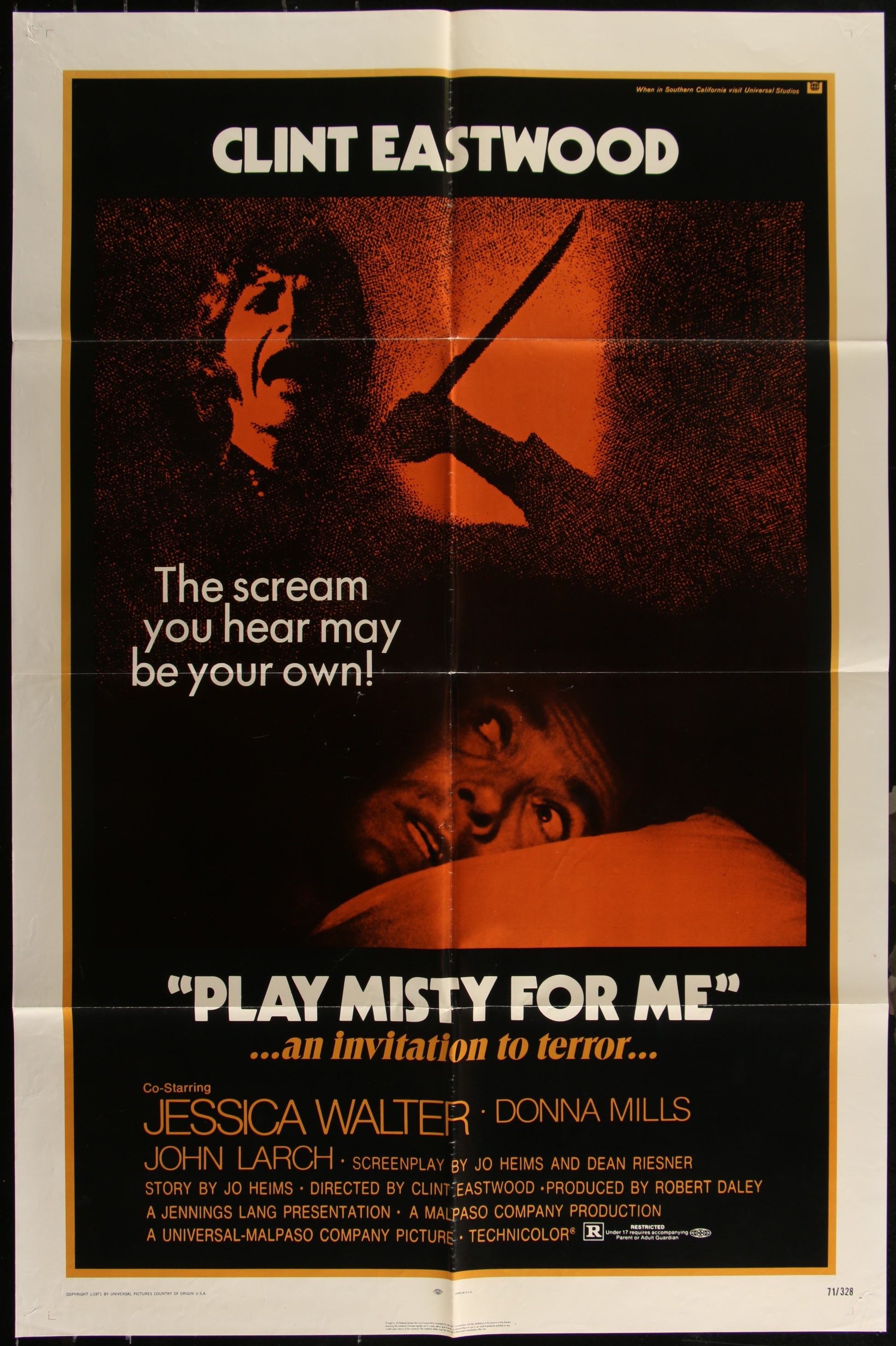 Play Misty For Me (1971) Original Us One Sheet Movie Poster