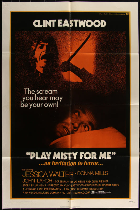 Play Misty For Me (1971) Original Us One Sheet Movie Poster