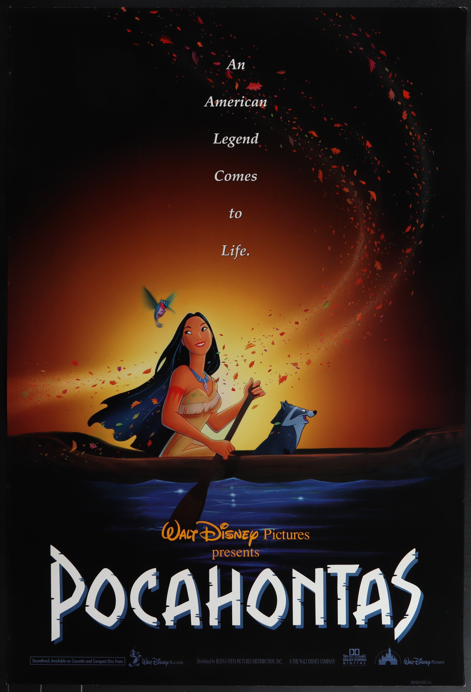Pocahontas (1995) Original US One Sheet Movie Poster