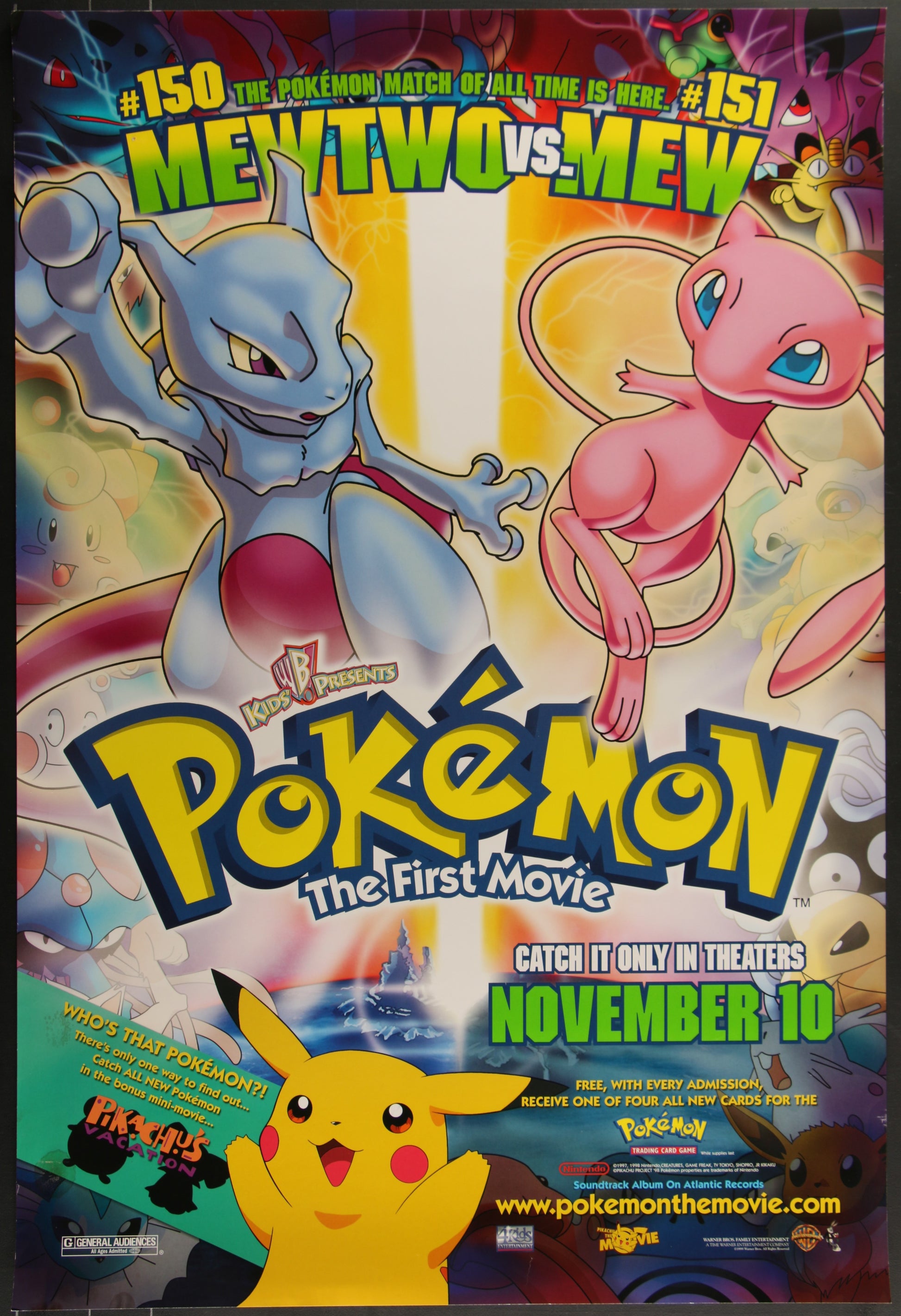 Pokemon (1999) Original US One Sheet Movie Poster 27 x 40