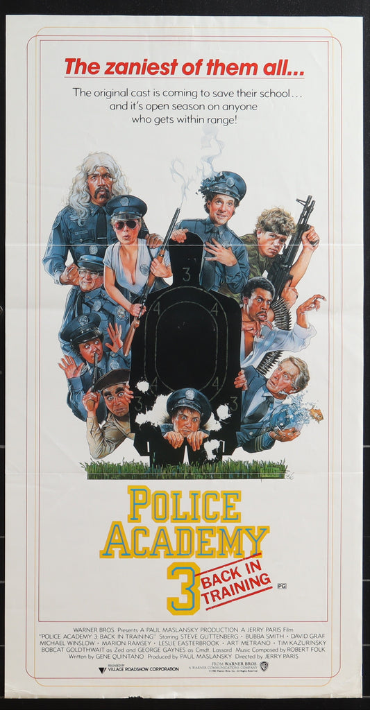 Police Academy 3: Back In Training (1986) Original Italian Locandina Movie Poster