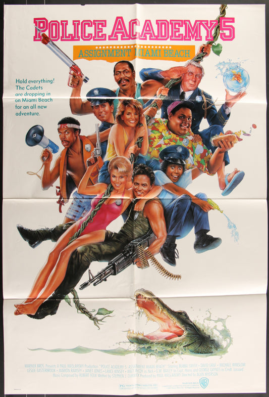 Police Academy 5: Assignment Miami Beach (1988) Original US One Sheet Movie Poster