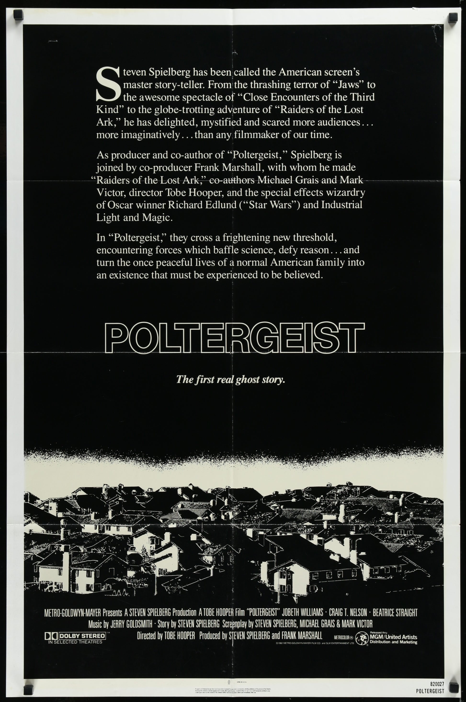 Poltergeist (1982) Original US One Sheet Movie Poster