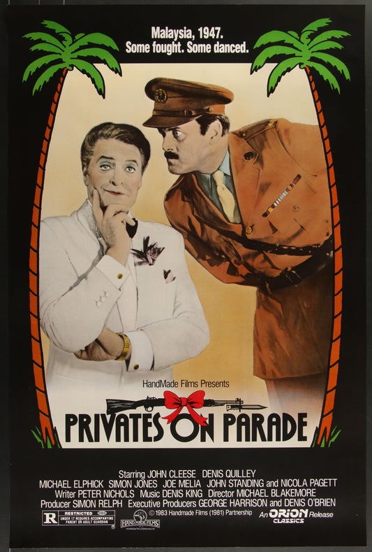 Privates on Parade (1983) Original US One Sheet Movie Poster 27 x 41