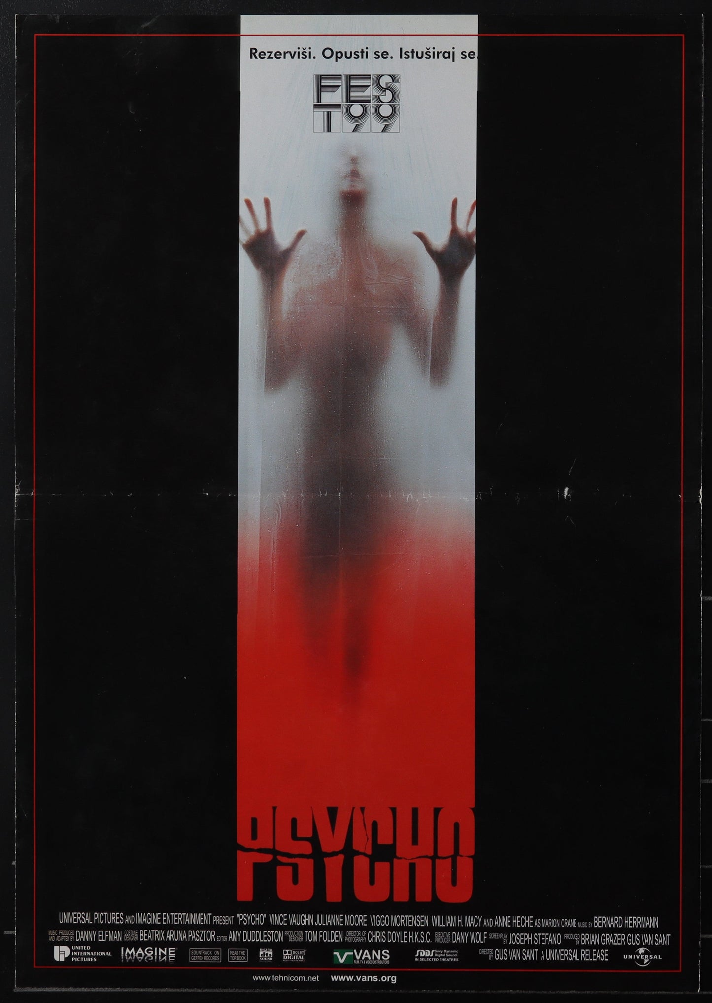 Psycho (1998) Original Yugoslav Movie Poster