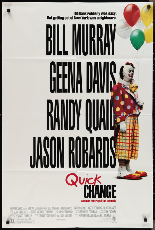 Quick Change (1990) Original US One Sheet Movie Poster