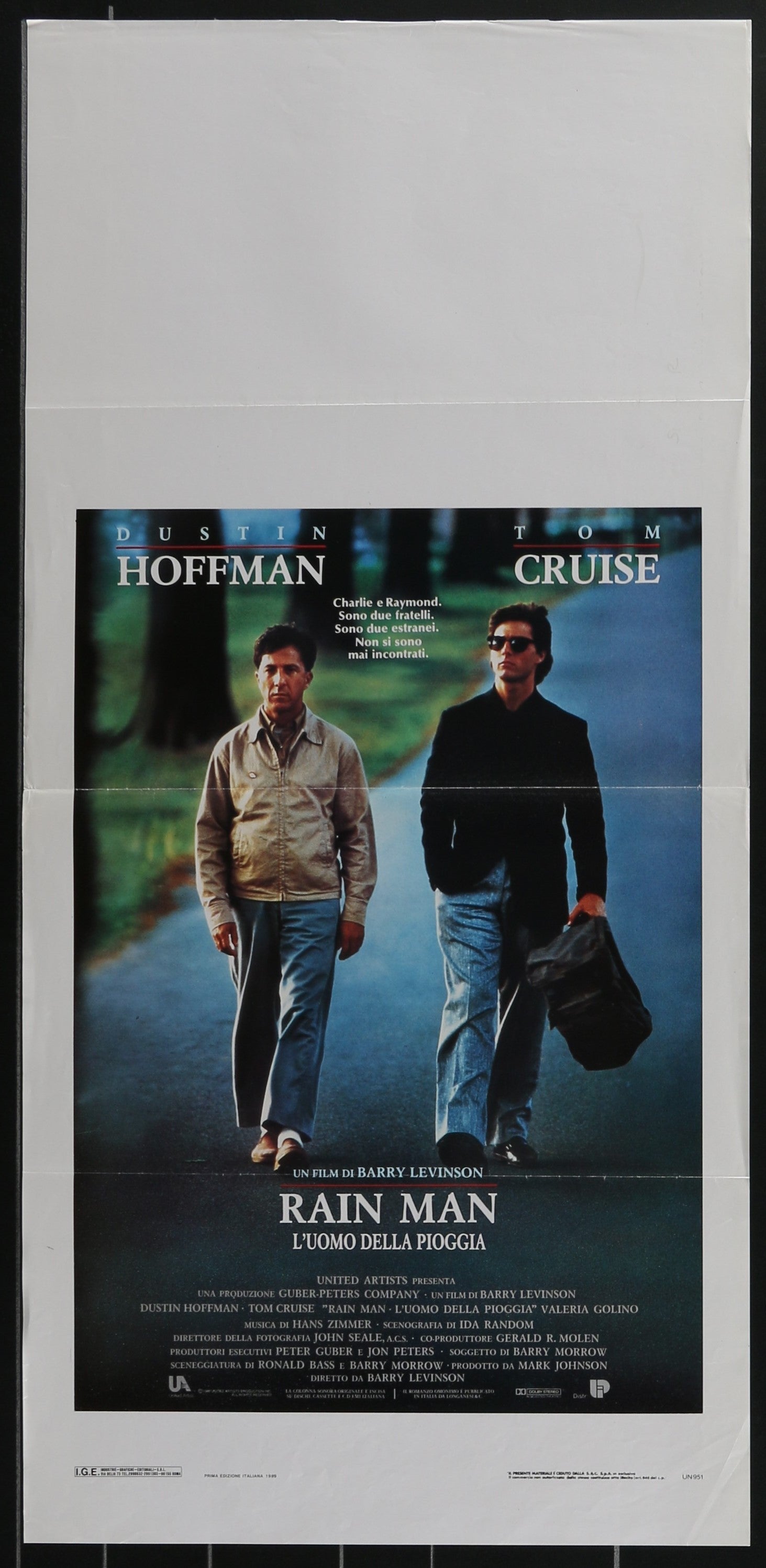 Rain Man (1988) Original Italian Locandina Movie Poster