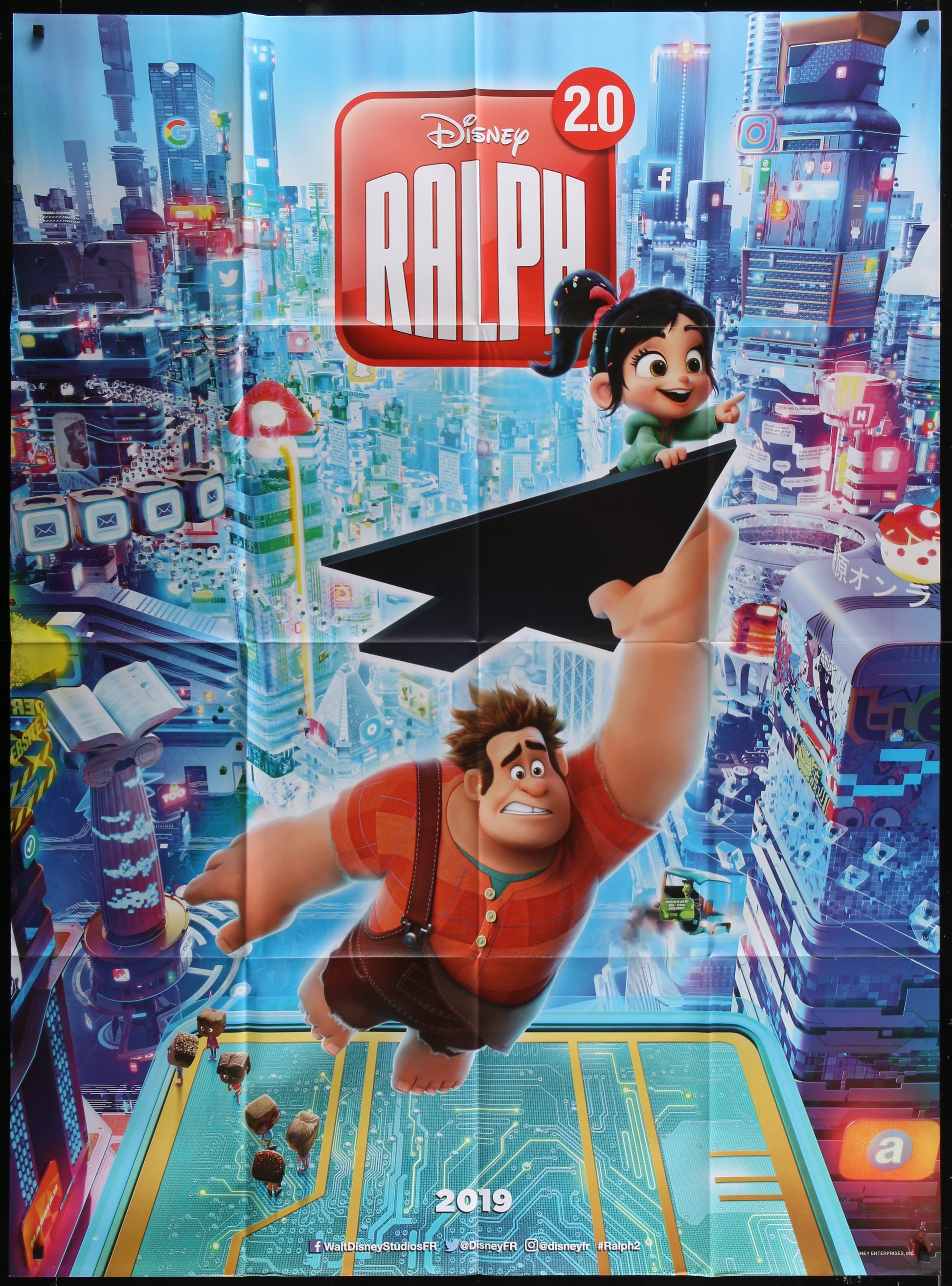 Ralph Breaks The Internet (2019) Original French Grande Advance Movie Poster 118 x 160 cm