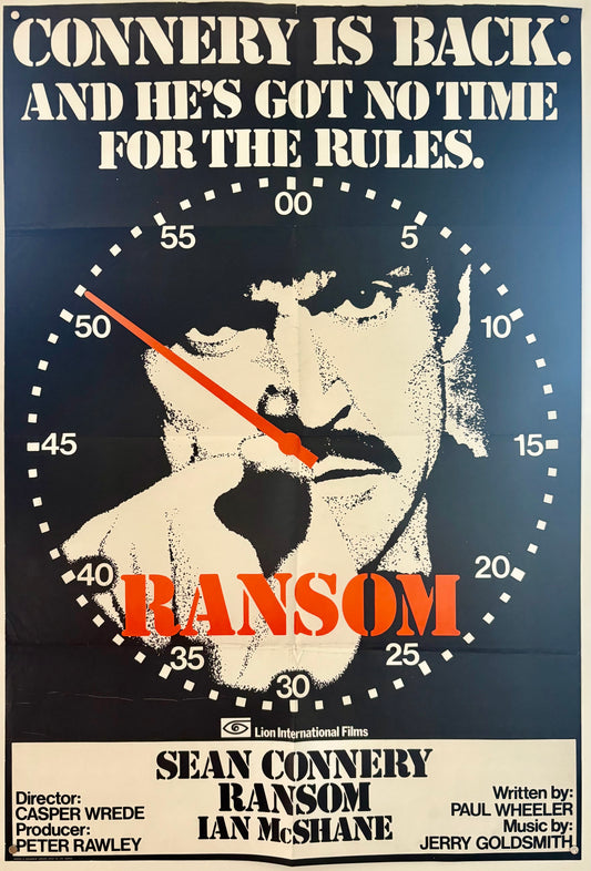 Ransom (1974) Original British One Sheet Movie Poster - Sean Connery
