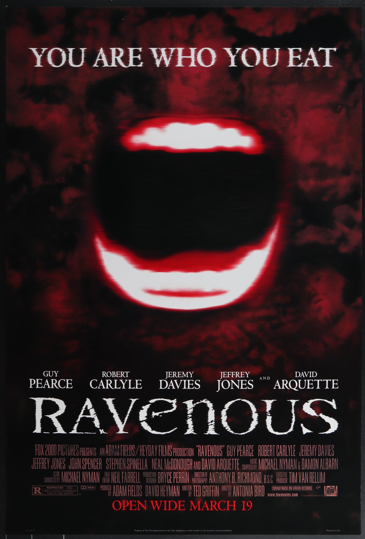 Ravenous (1999) Original US One Sheet Movie Poster