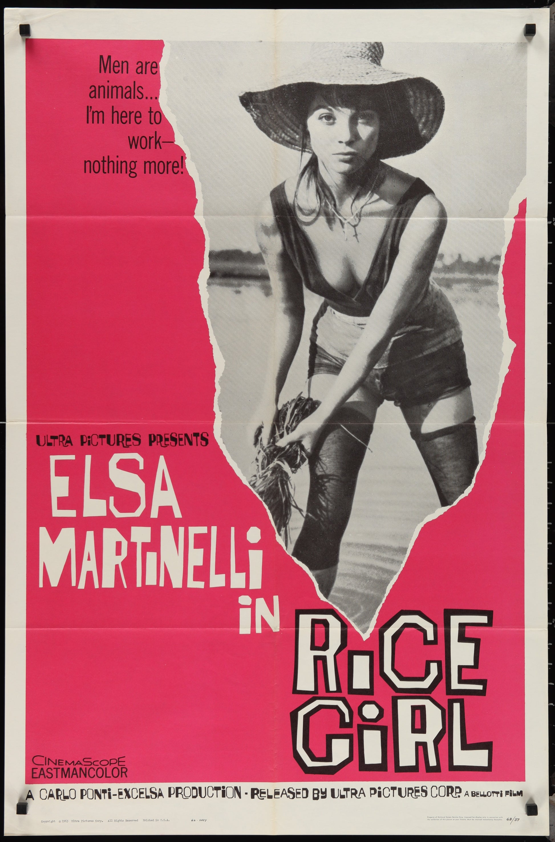 Rice Girl (1963) Original US One Sheet Movie Poster