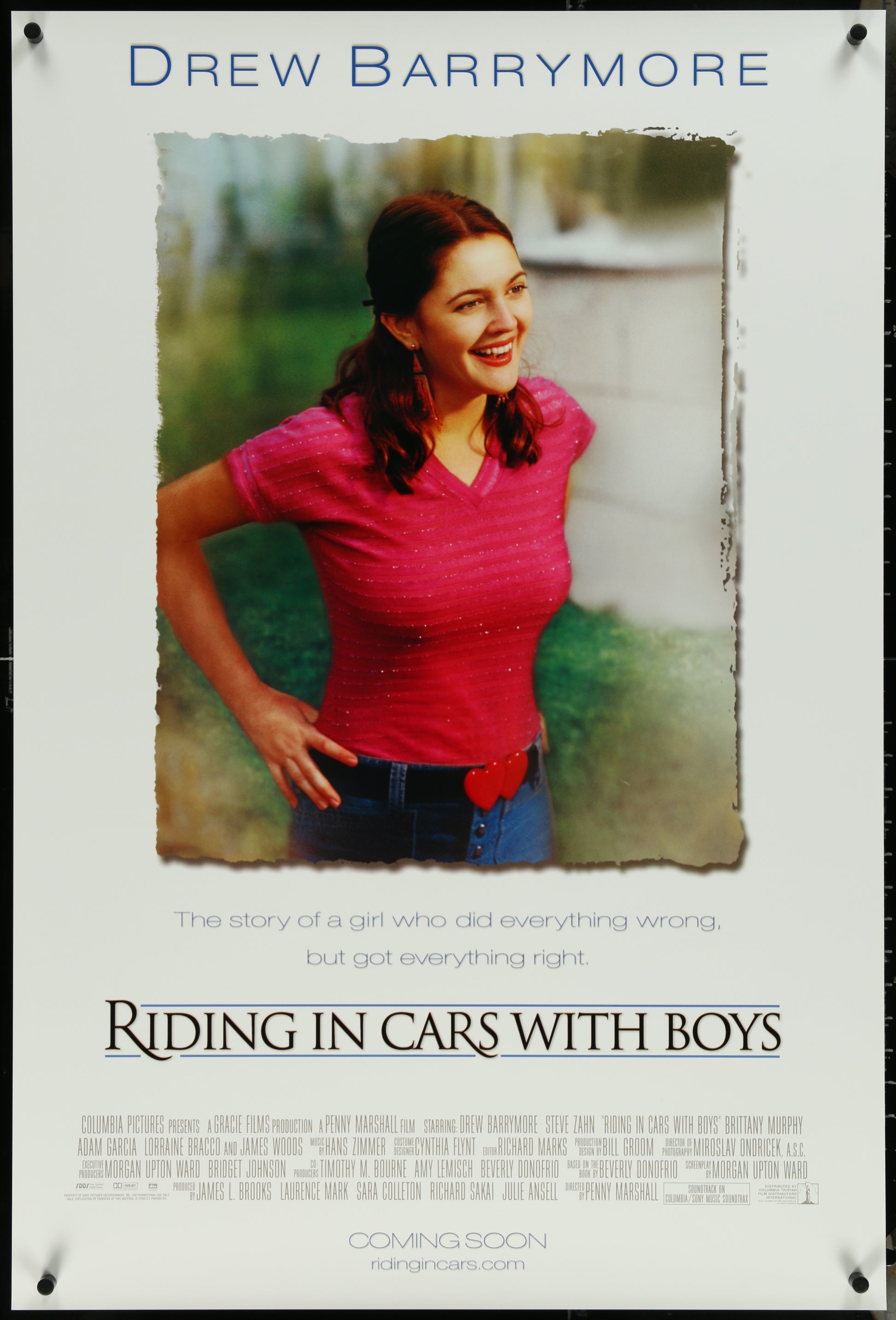 Riding in Cars with Boys (2001) Original US One Sheet Movie Poster 27 x 40
