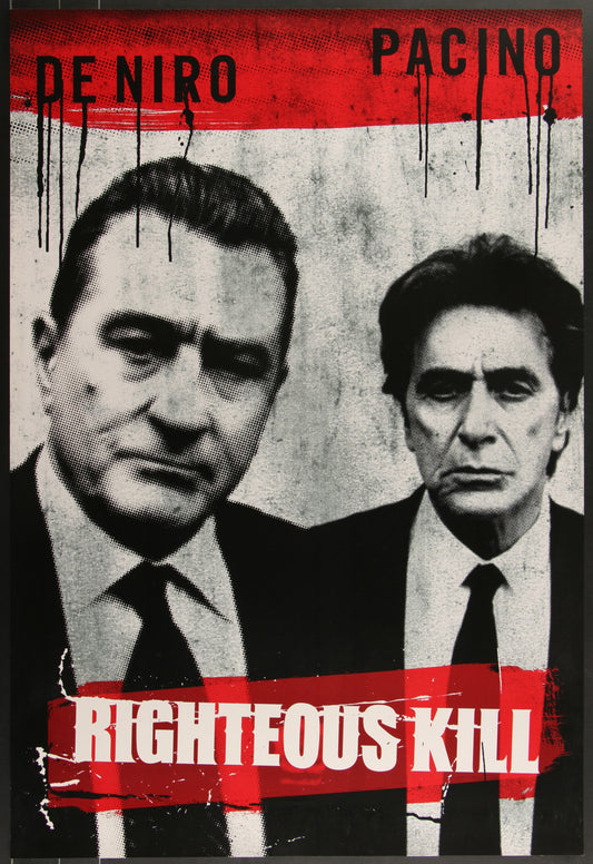 Righteous Kill (2008) Original US One Sheet Teaser Movie Poster 27 x 40