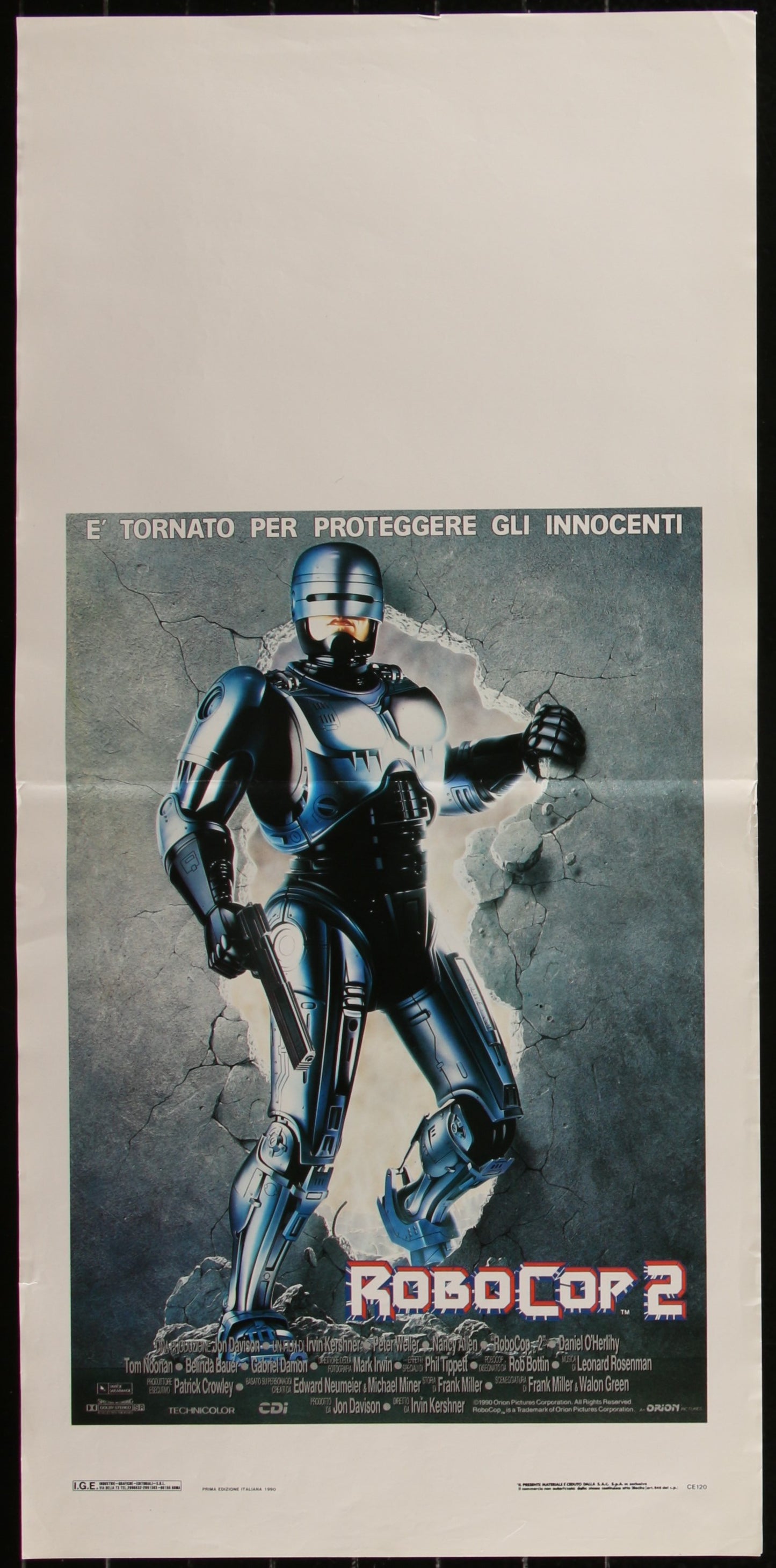 Robocop 2 (1990) Original Italian Locandina Movie Poster