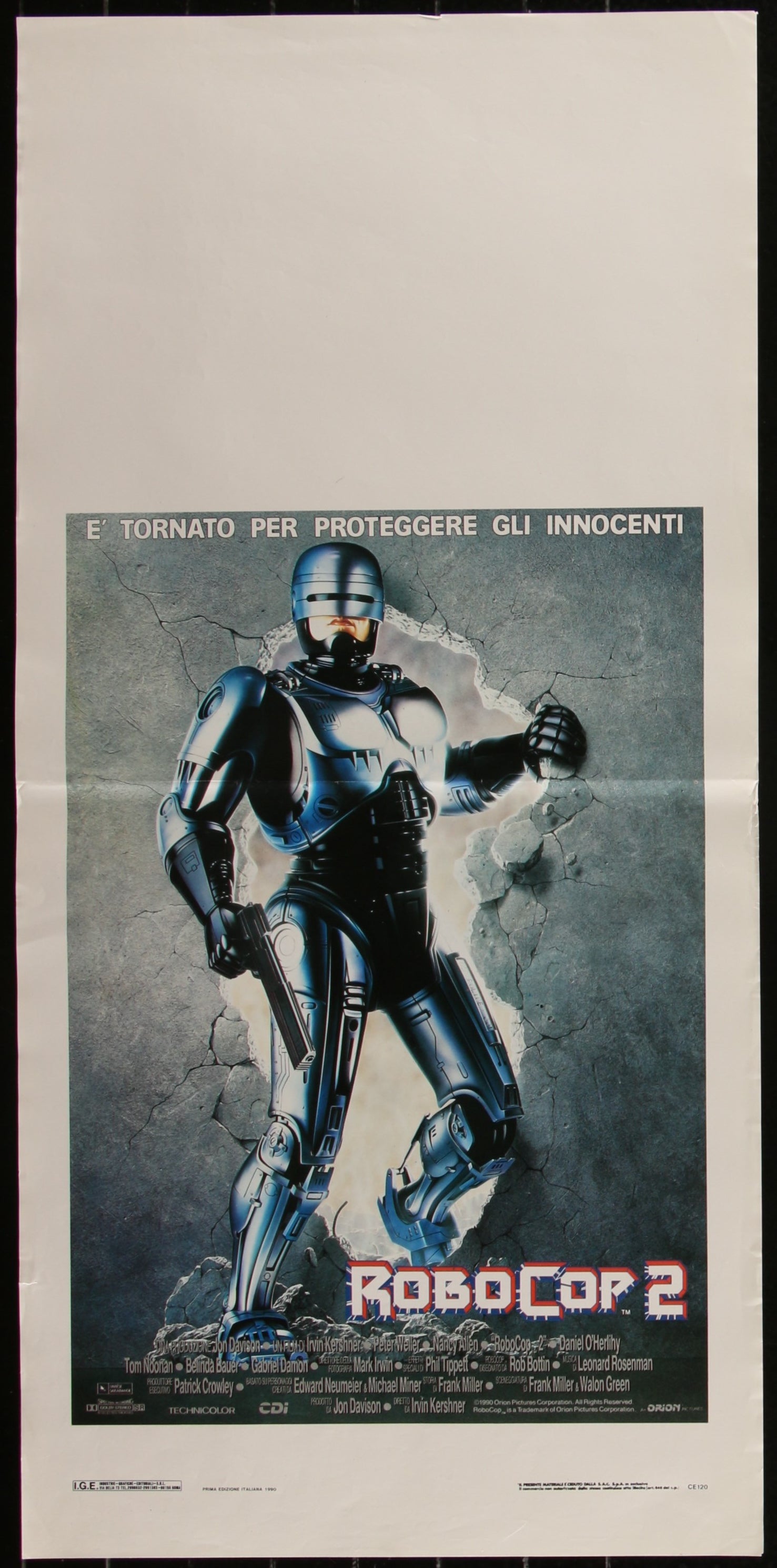 Robocop 2 (1990) Original Italian Locandina Movie Poster