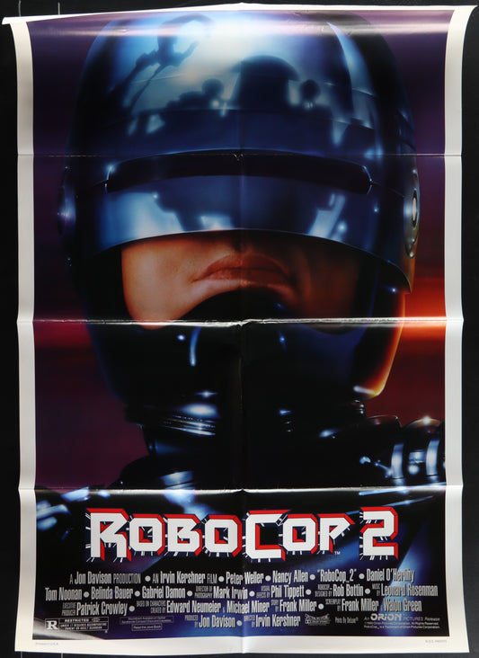 Movie poster for 'RoboCop 2' featuring a character in a helmet.