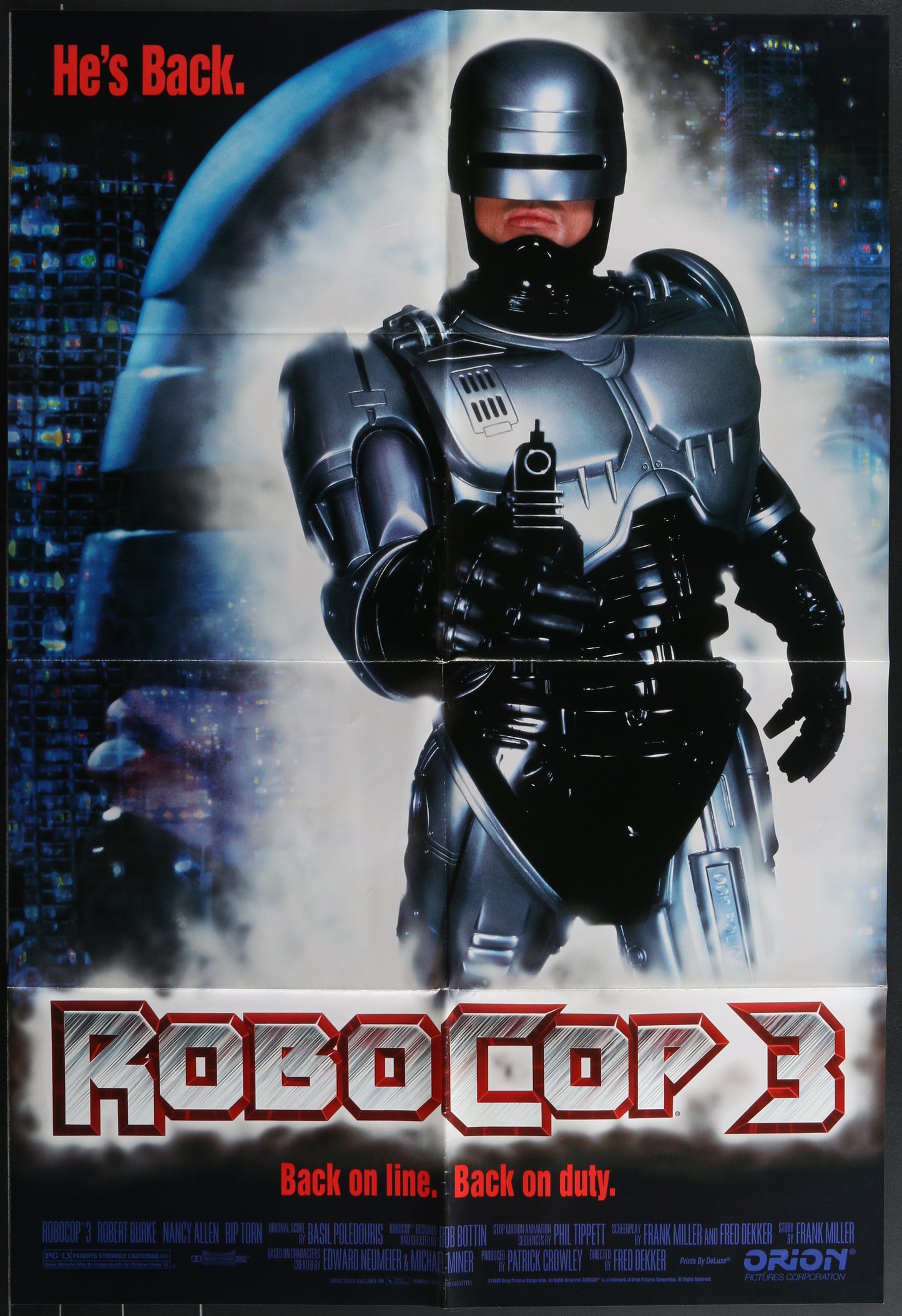 Robocop 3 (1993) Original US One Sheet Movie Poster