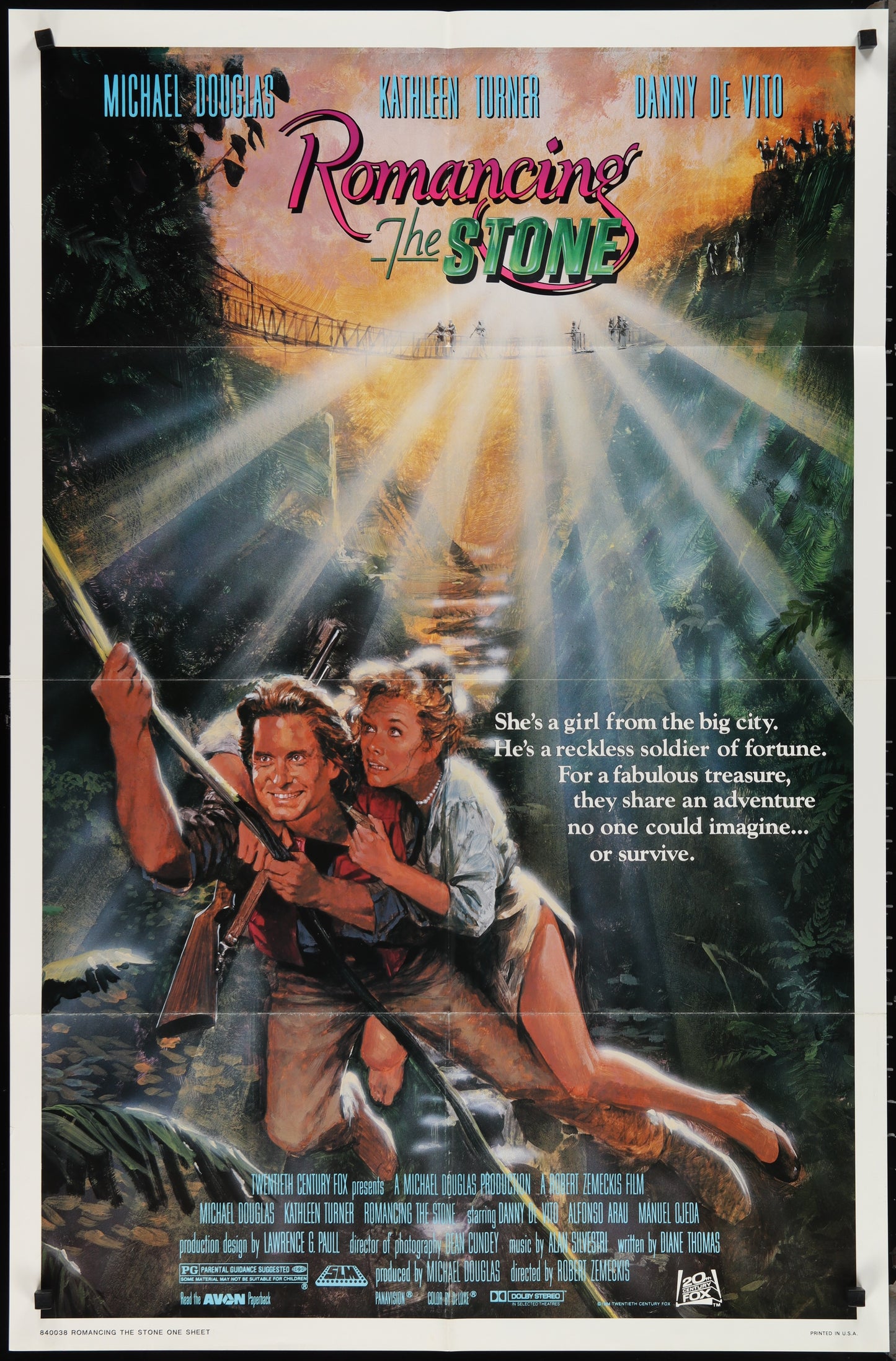 Romancing The Stone (1984) Original US One Sheet Movie Poster