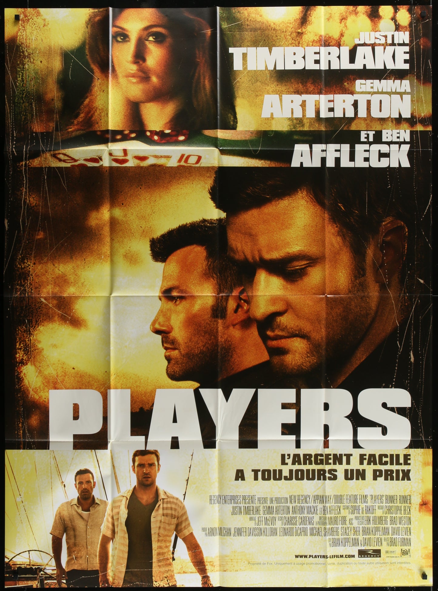 Runner Runner (2013) Original French Grande Movie Poster 118 x 159 cm