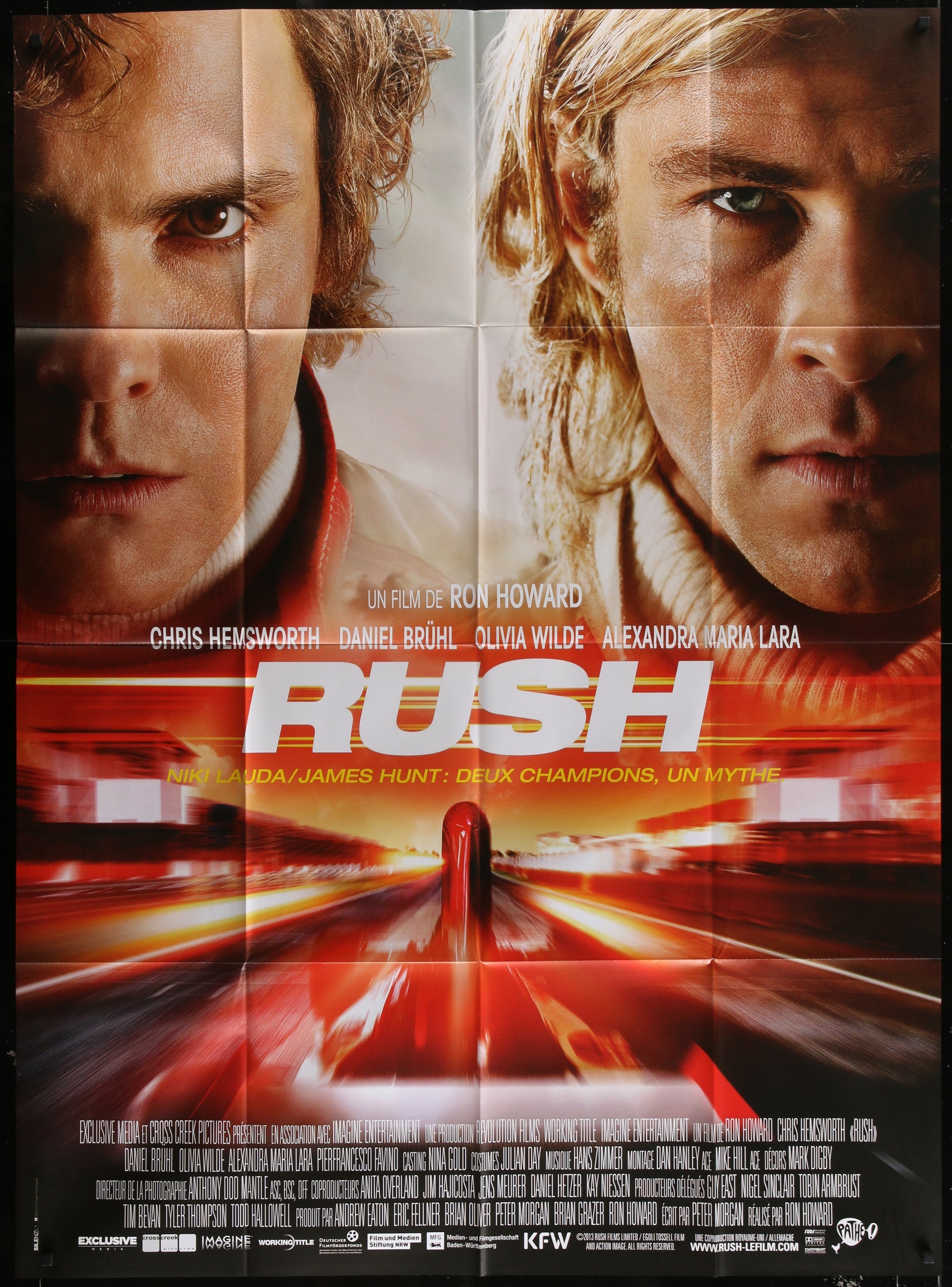 Rush (2013) Original French Grande Movie Poster 116 x 157 cm