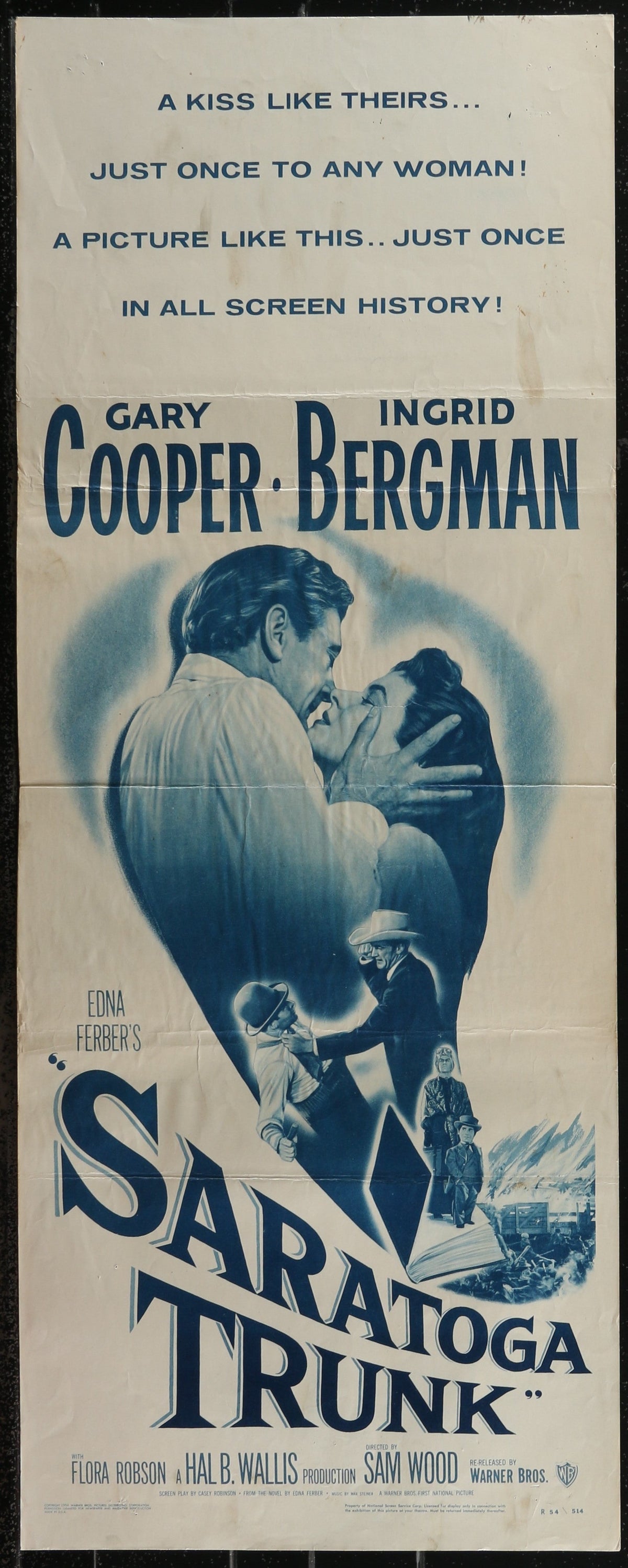 Saratoga Trunk (1954 RR) Original US Insert Movie Poster 14 x 36 in