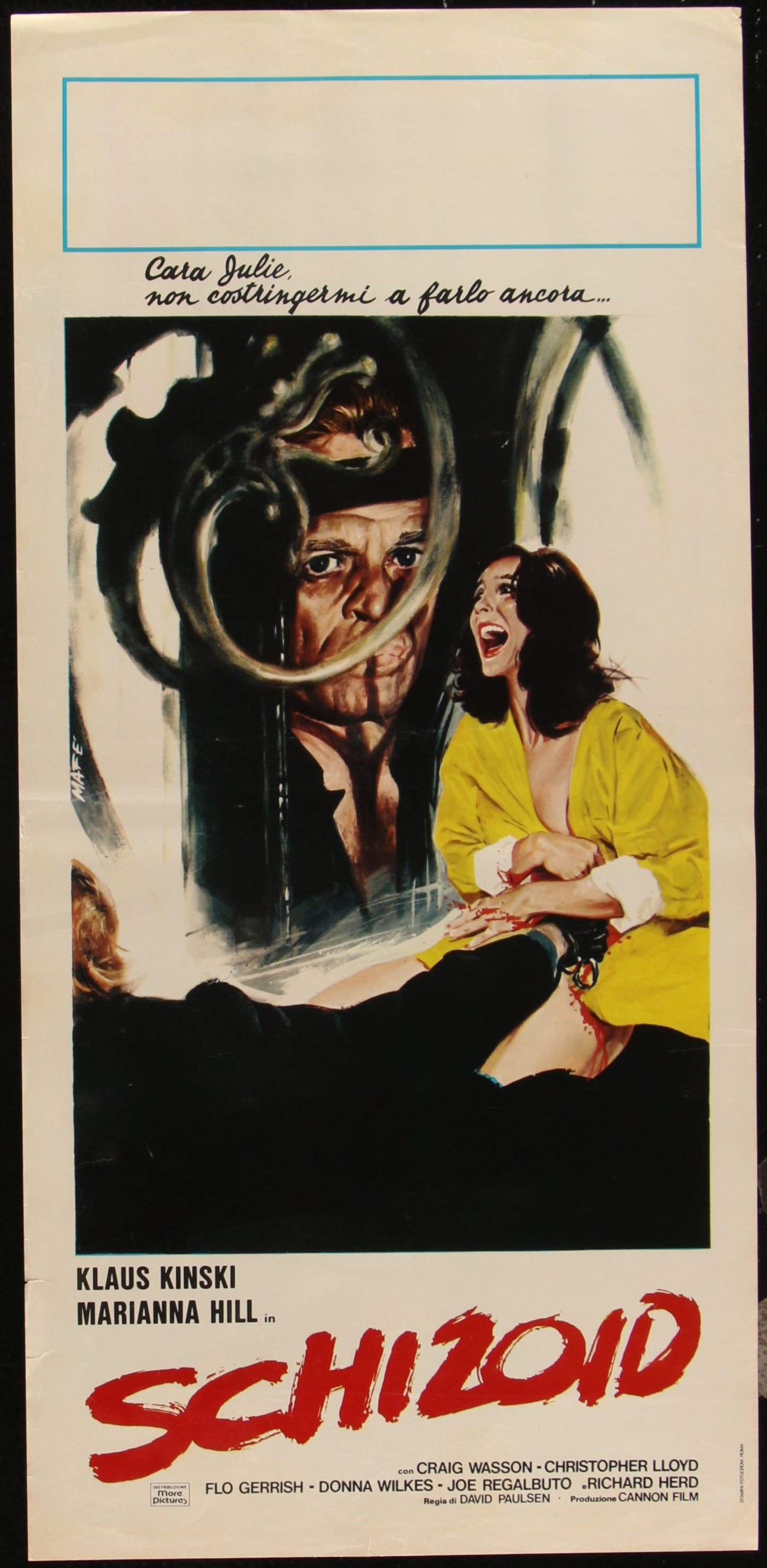 Schizoid (1980) Original Italian Locandina Movie Poster